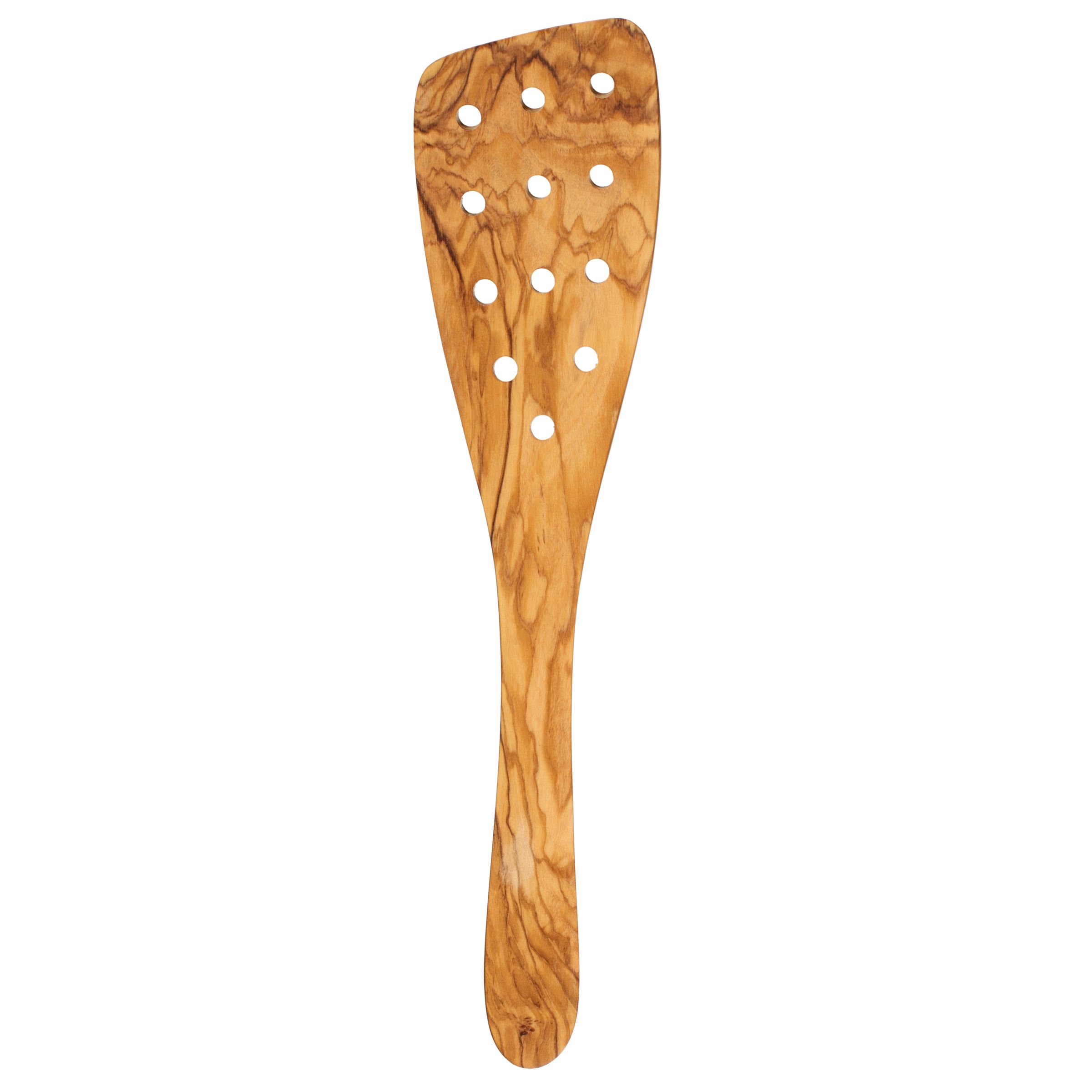 Olive Wood Spatula with Holes 32cm