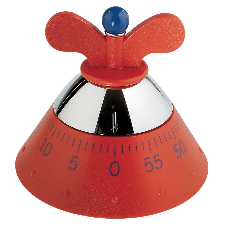 Alessi Kitchen Timer Red