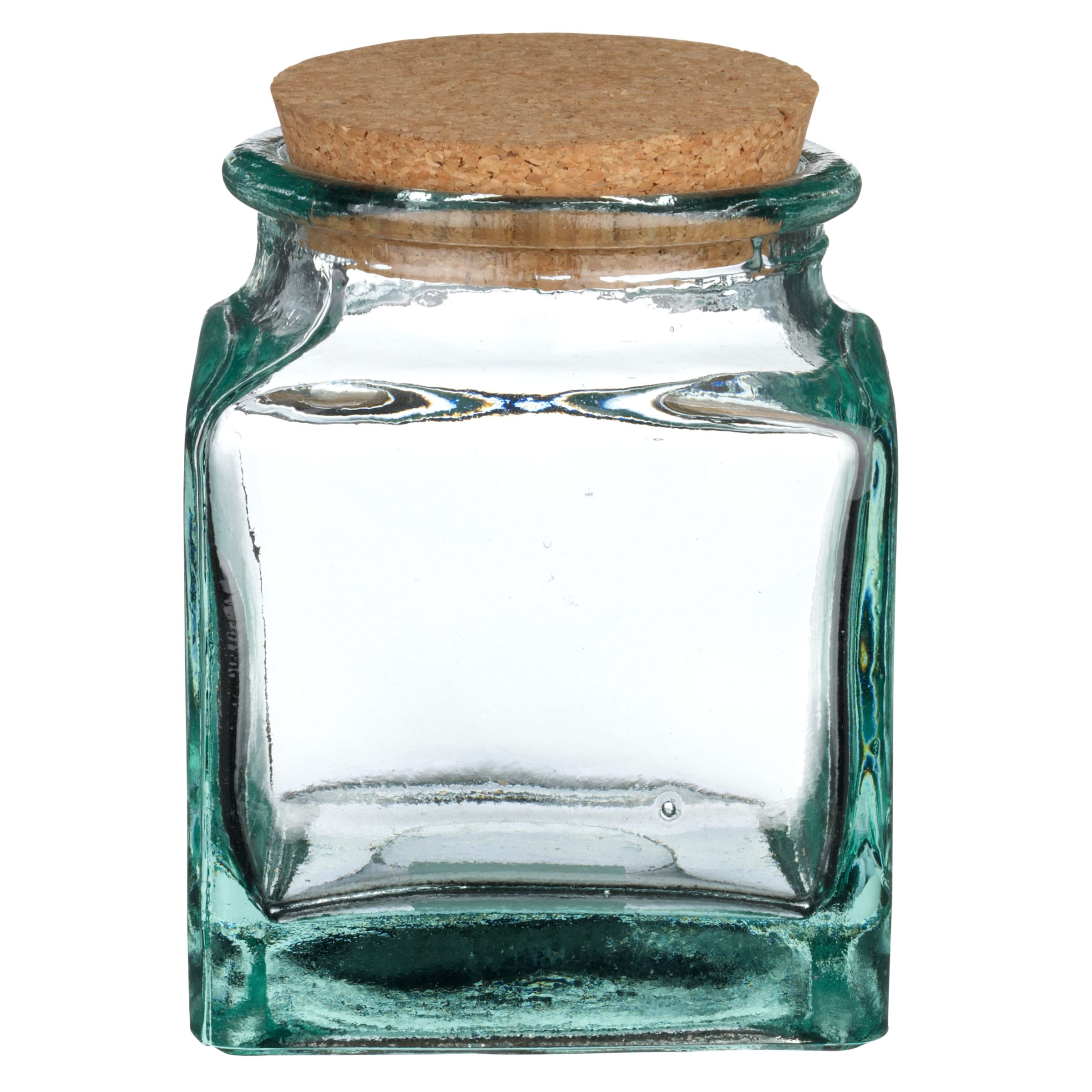 John Lewis Recycled Square Glass Storage Jar 500ml