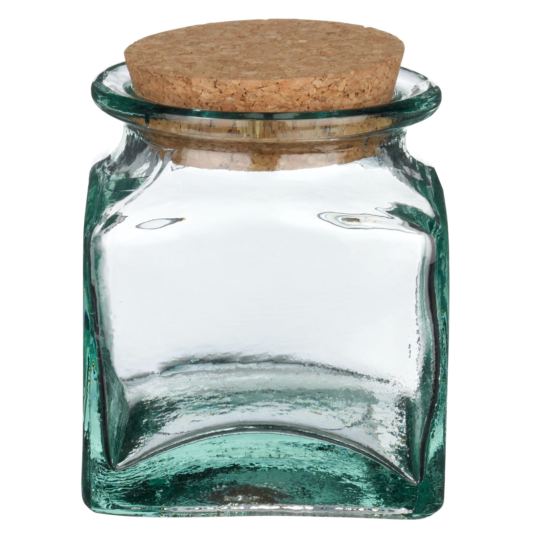 John Lewis Recycled Square Glass Storage Jar 950ml
