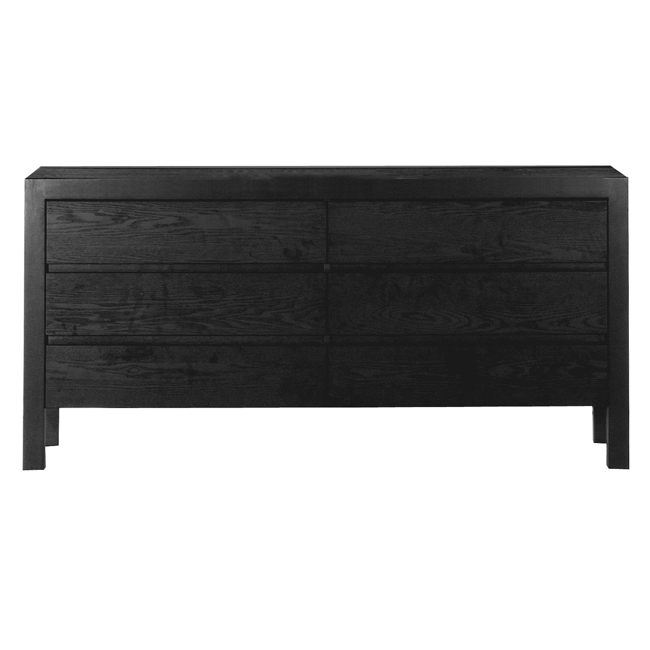 John Lewis Halsted Black 6 Drawer Wide Chest at John Lewis