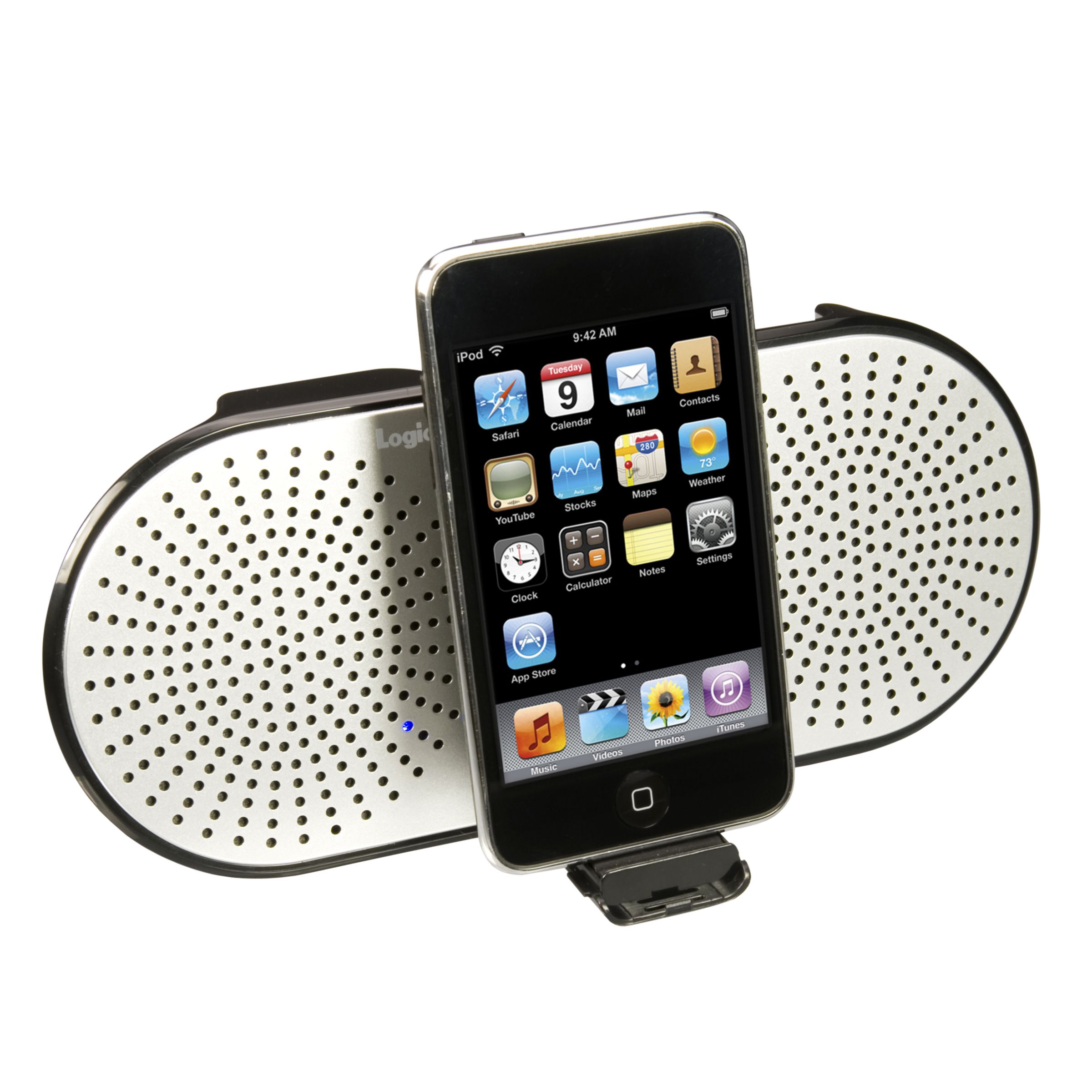 Logic 3 i-StationGo IPS006S MP3/Mobile Phone Speakers, Silver