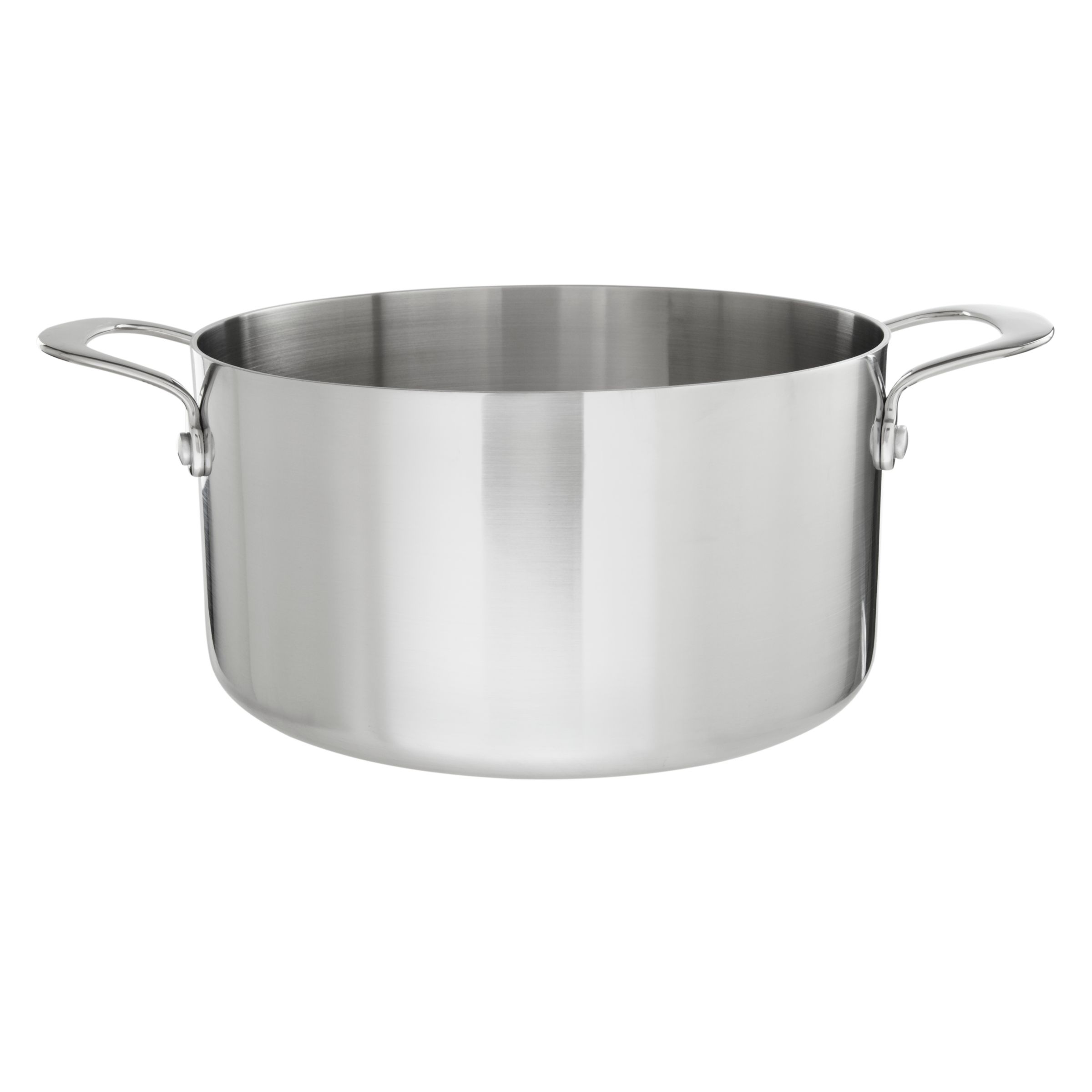 John Lewis 3-Ply Stockpot, 24cm