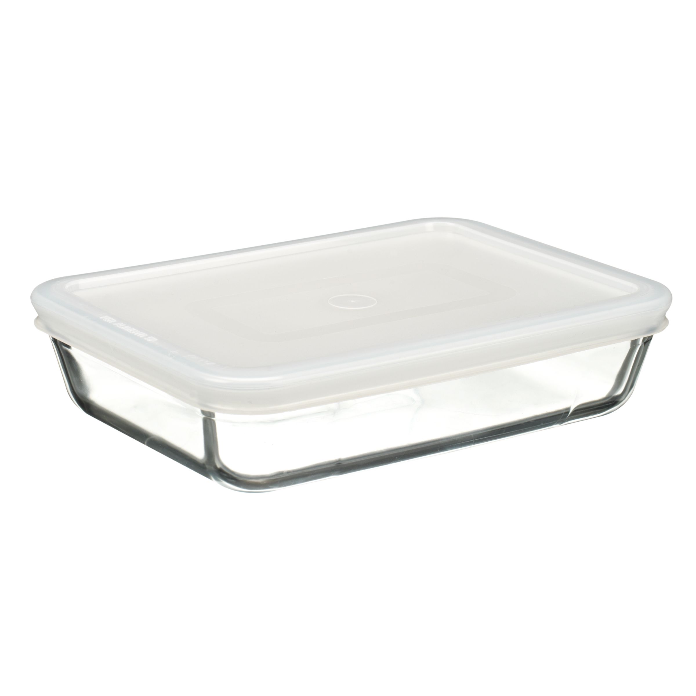 Pyrex Glass Dish and Plastic Lid 19x 14cm 08L