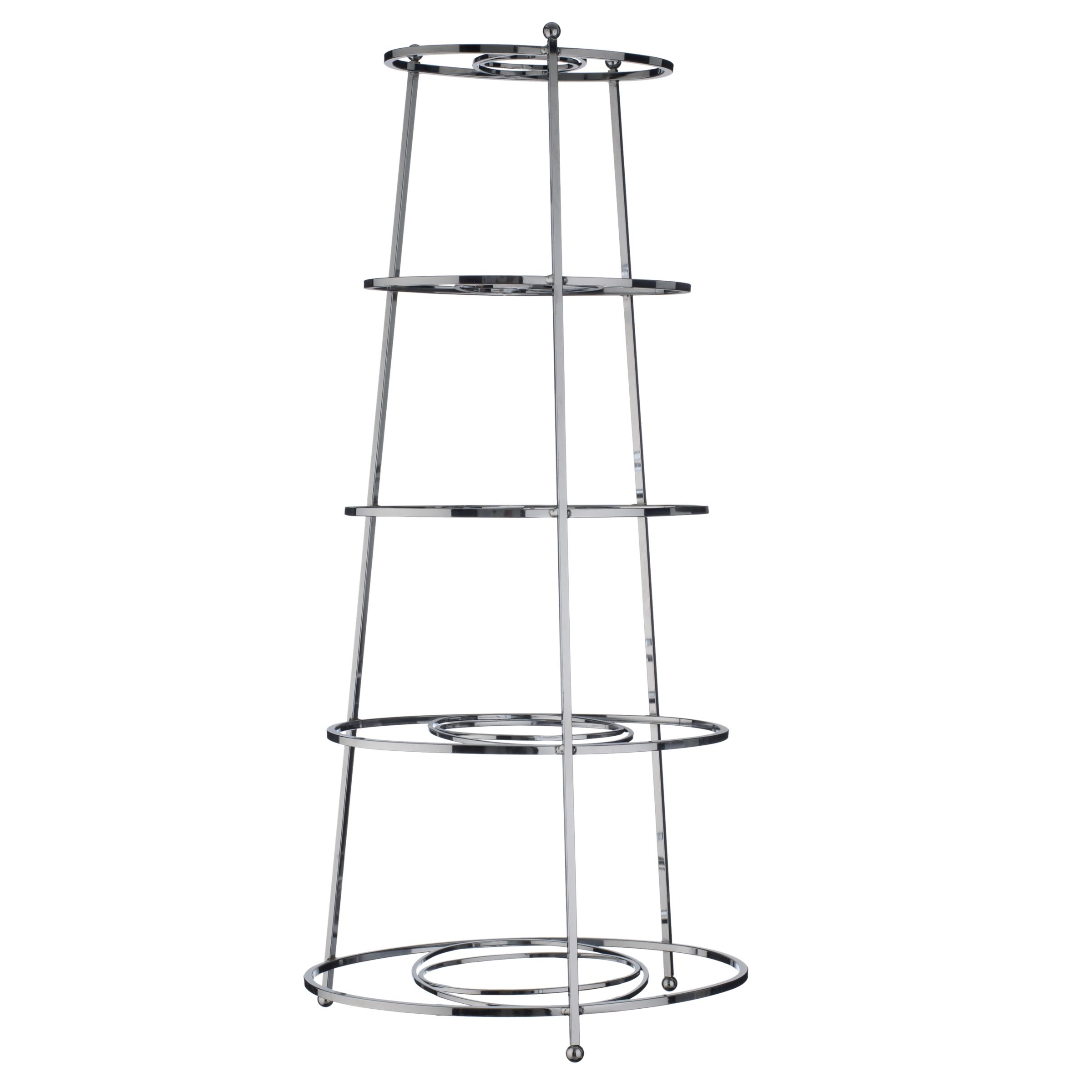 5 Tier Chrome Oval Pan Stand