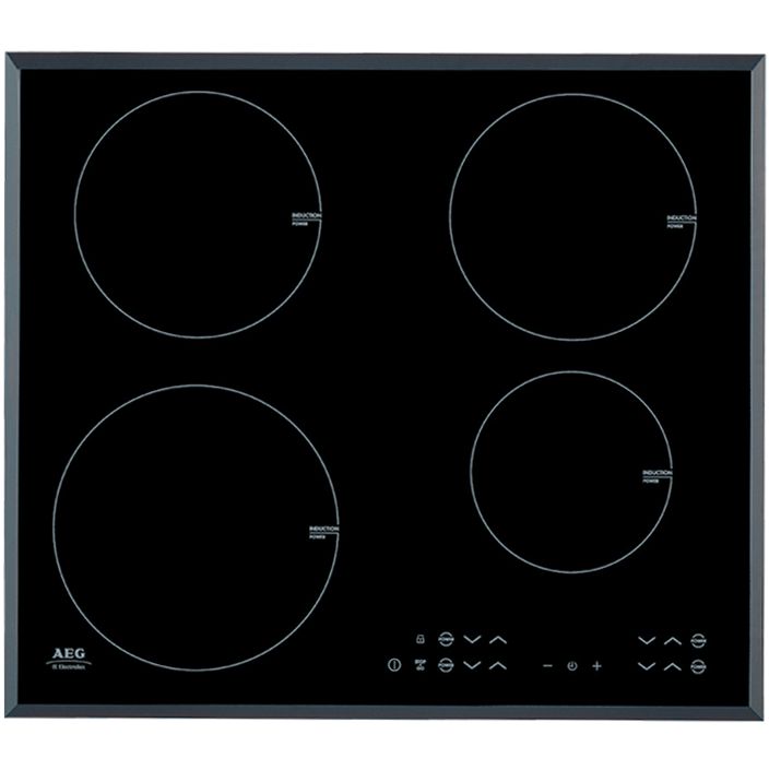 AEG HK634200FB Ceramic Induction Hob, Black at John Lewis