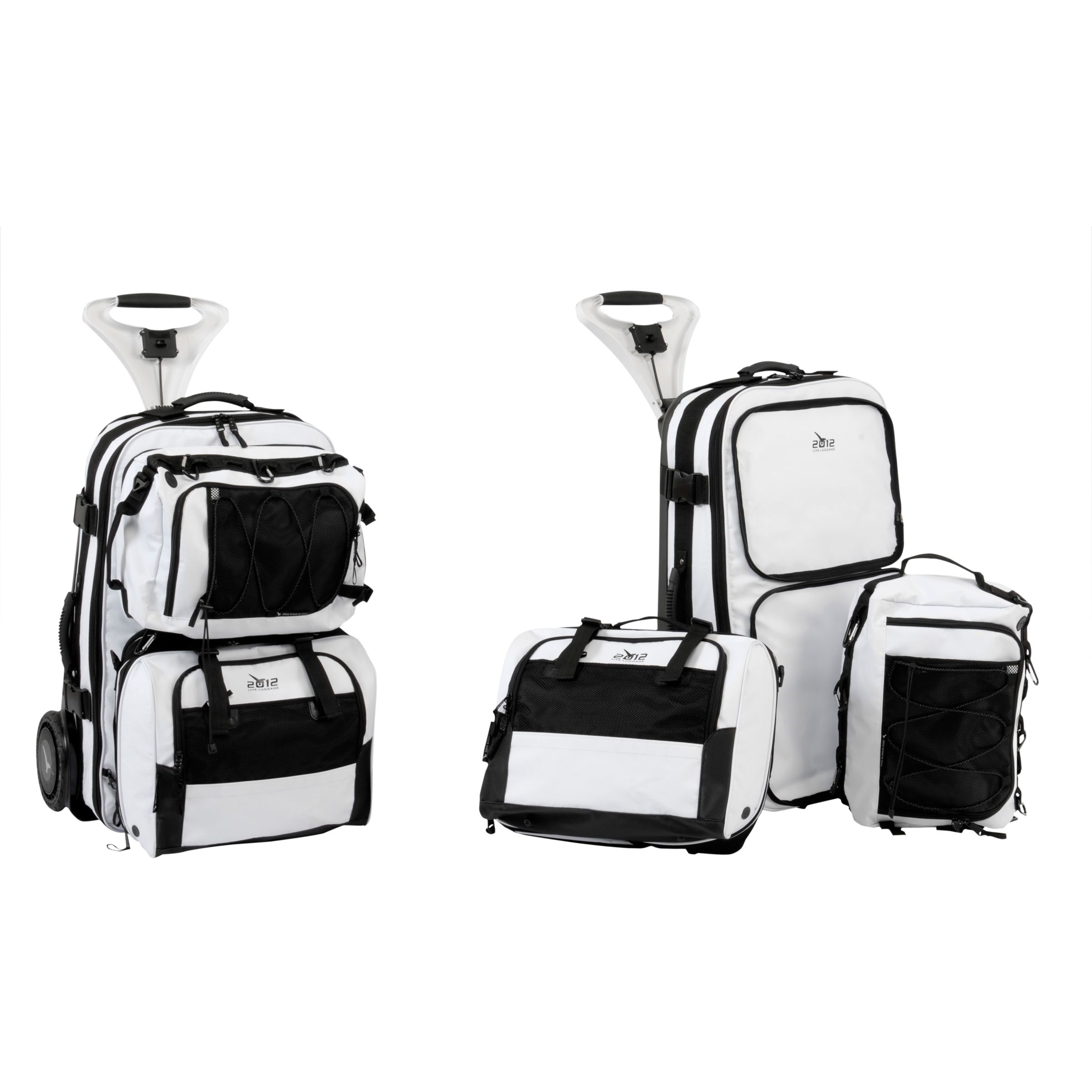 Live Luggage 2012 Powered Sports Bag, Black/White, White Handle at JohnLewis