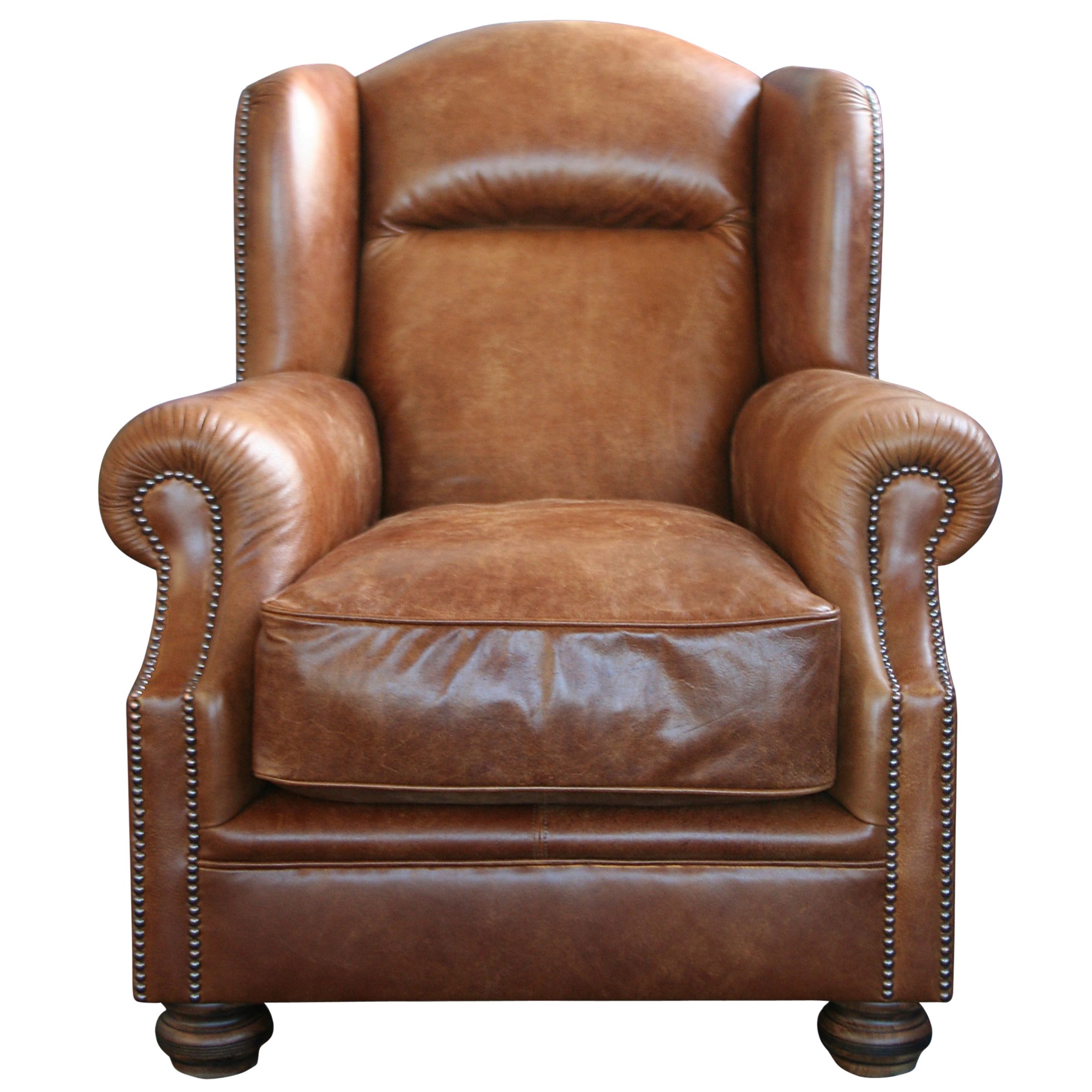 John Lewis Cawdor Leather Chair, Brown