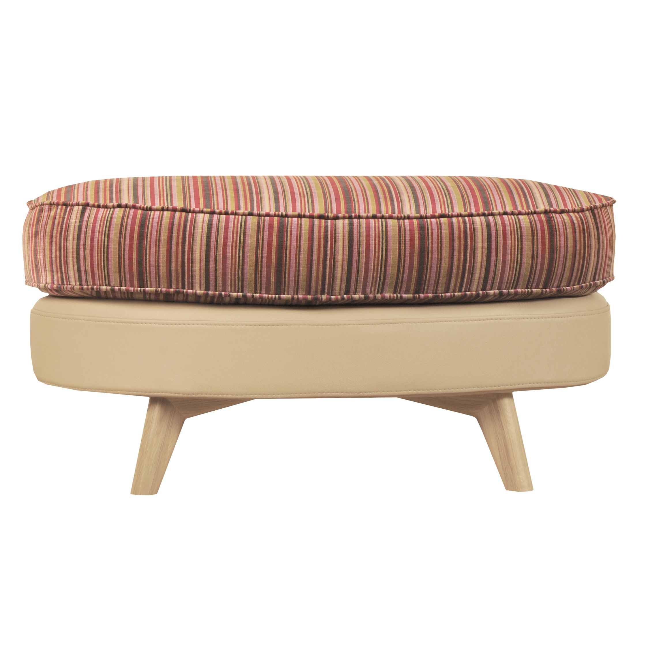 John Lewis Barbican Leather Stool, Prescott Buckskin Hide at John Lewis