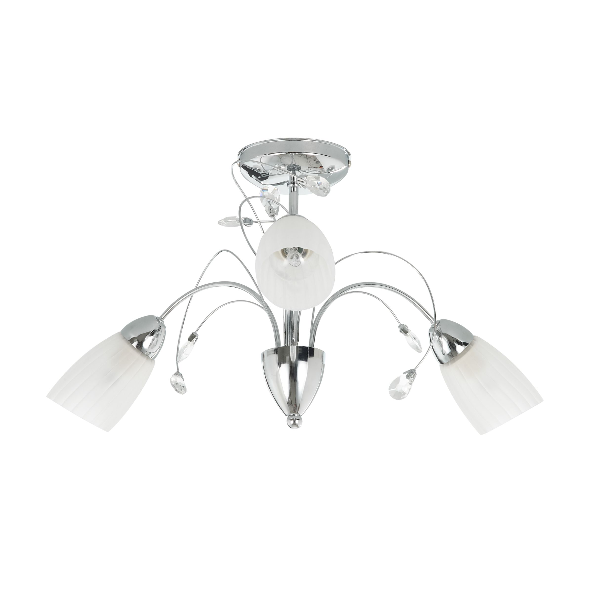 Taryn Ceiling Light, 3 Arm, Chrome