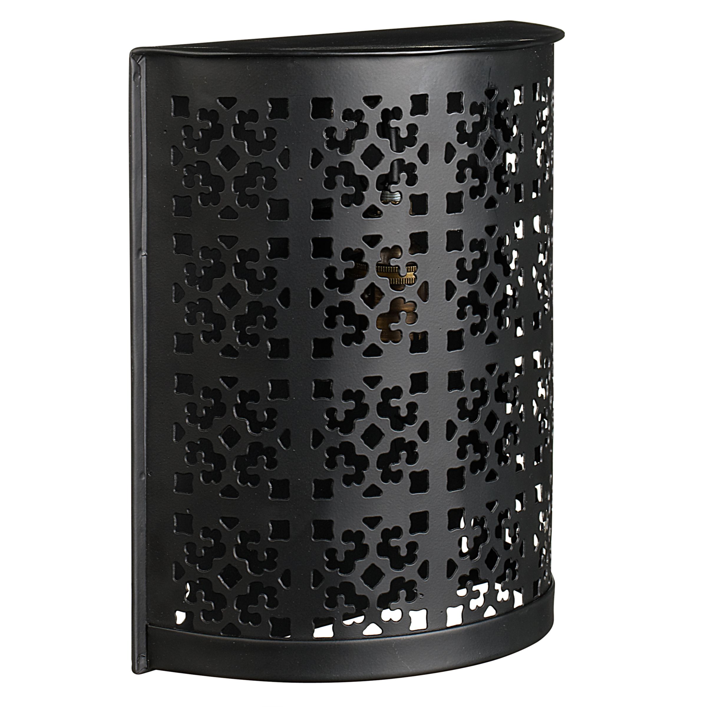 John Lewis Medina Wall Light, Black