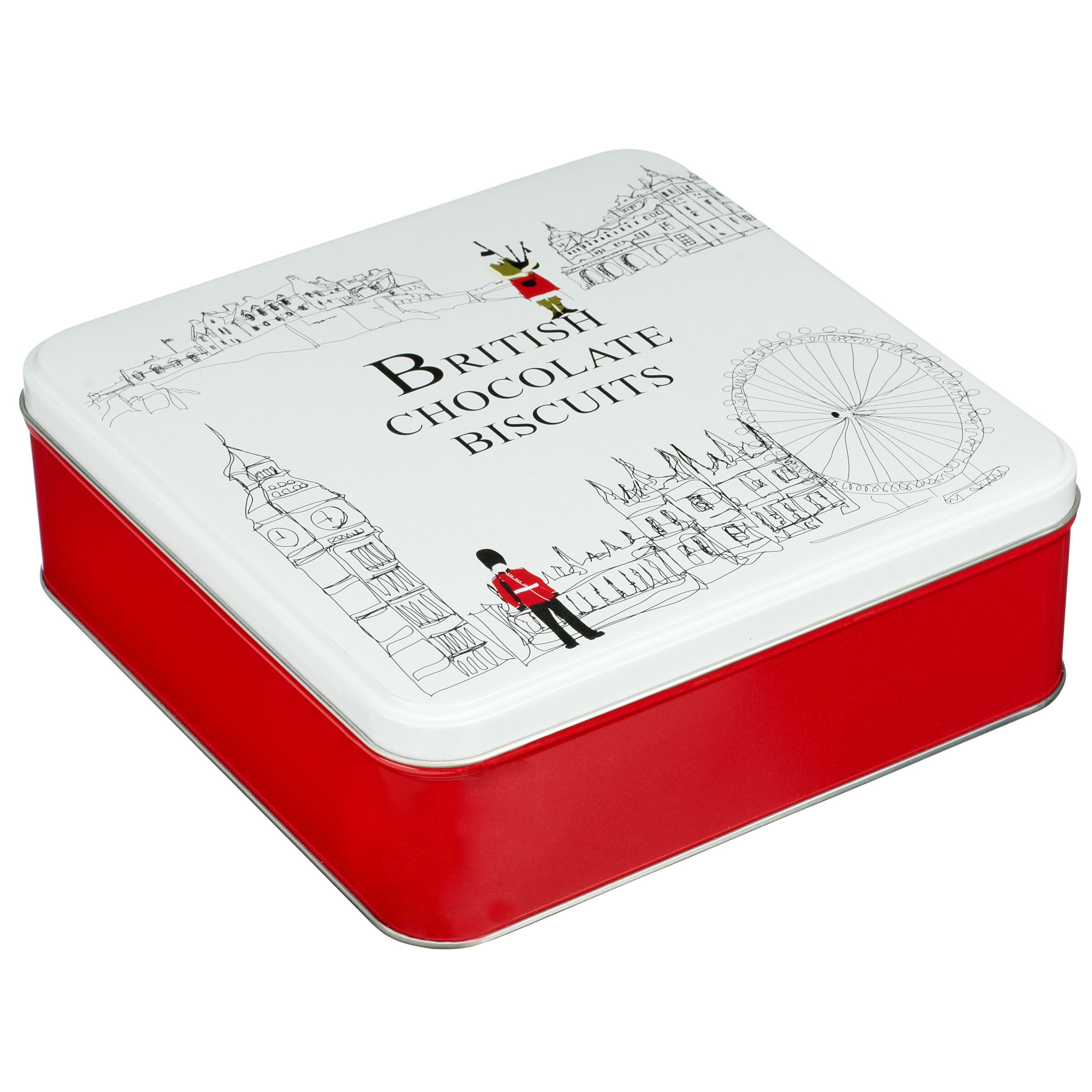 John Lewis London British Chocolate Biscuits in a Tin, 500g