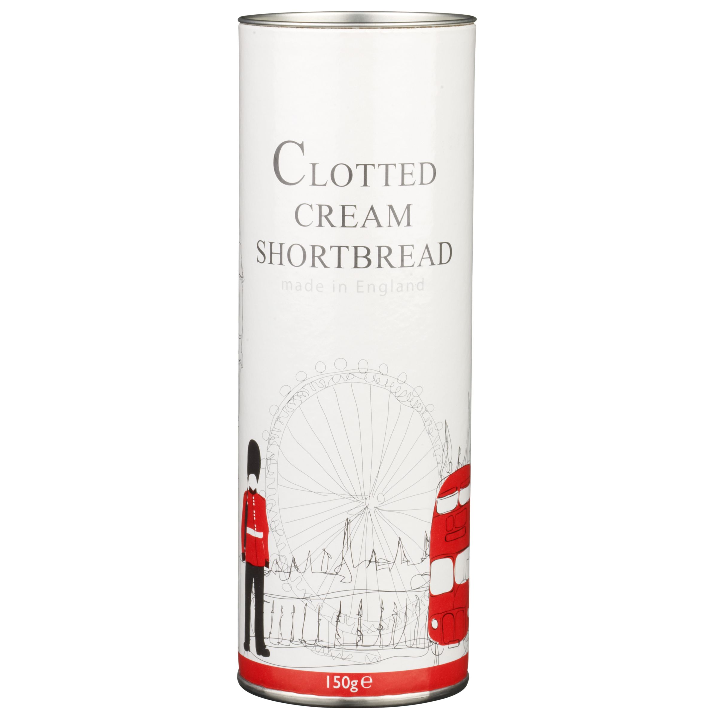 John Lewis London Clotted Cream Shortbread Biscuits in a Tin 150g