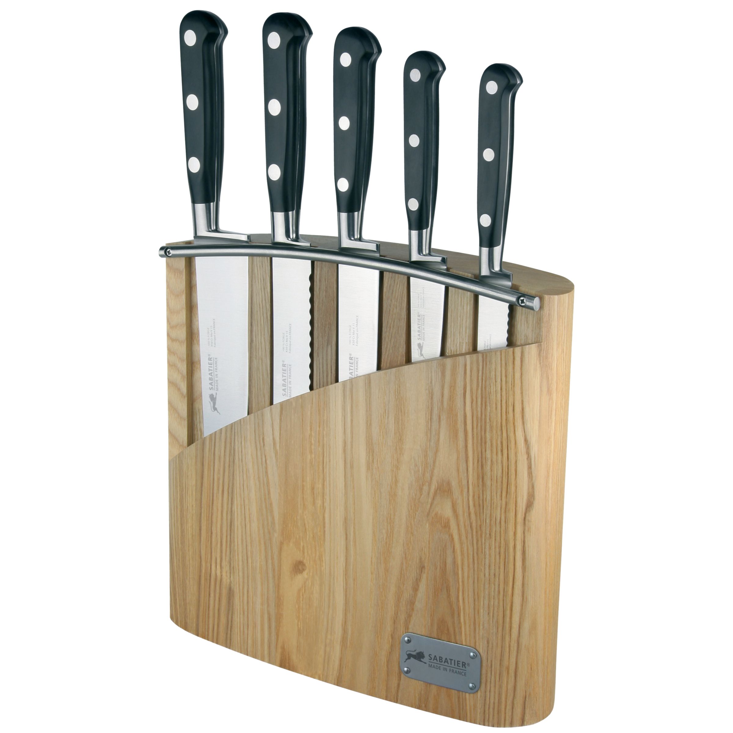 Lion Sabatier Fully-Forged 5 Piece Knife Set With Block at John Lewis