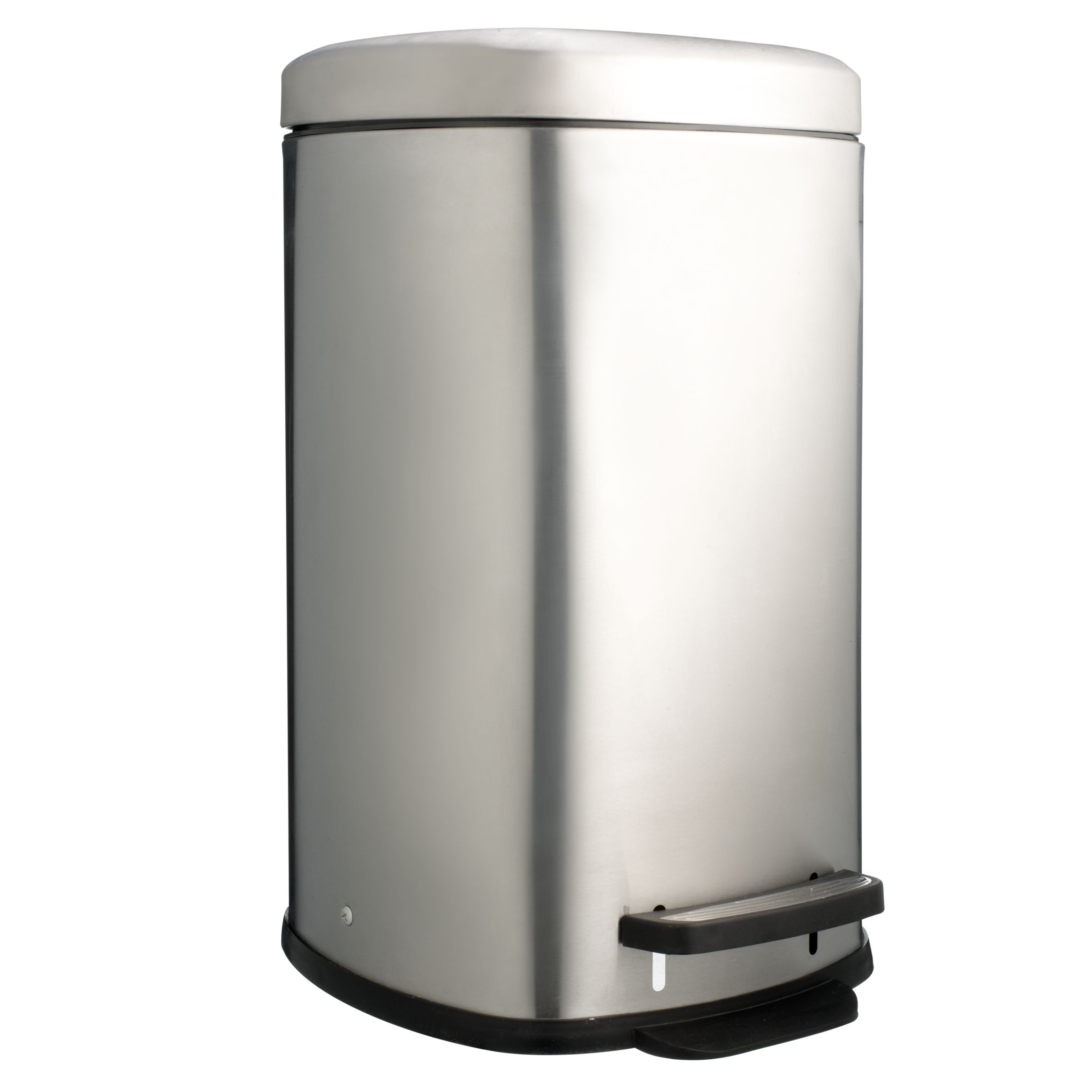 John Lewis 2 Section Pedal Bin, Satin Steel, 40L