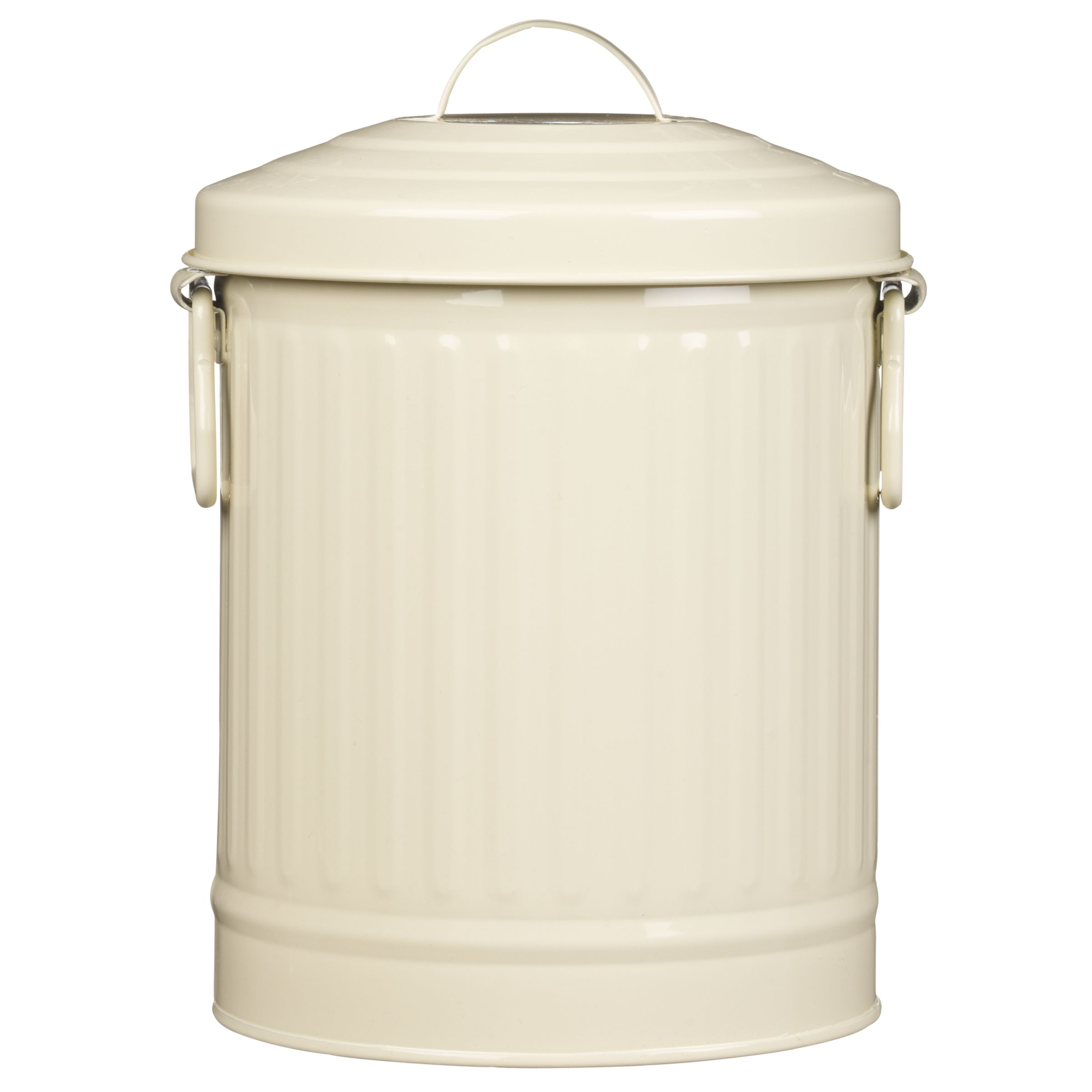 John Lewis Lidded Bin, Almond, 4L