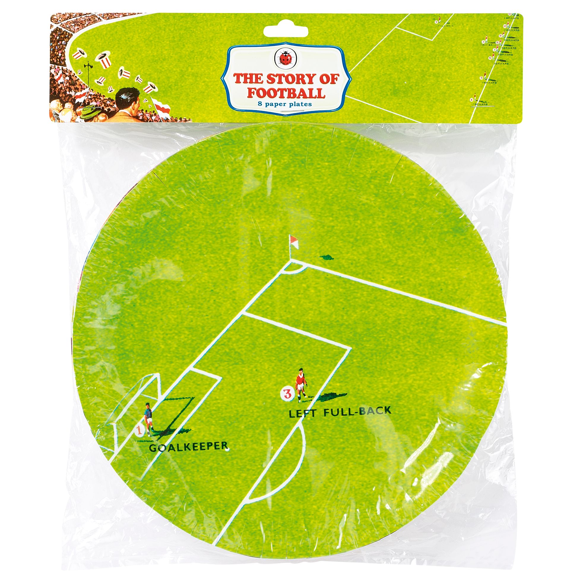 Ladybird Story of Football Paper Plates, Pack of 8