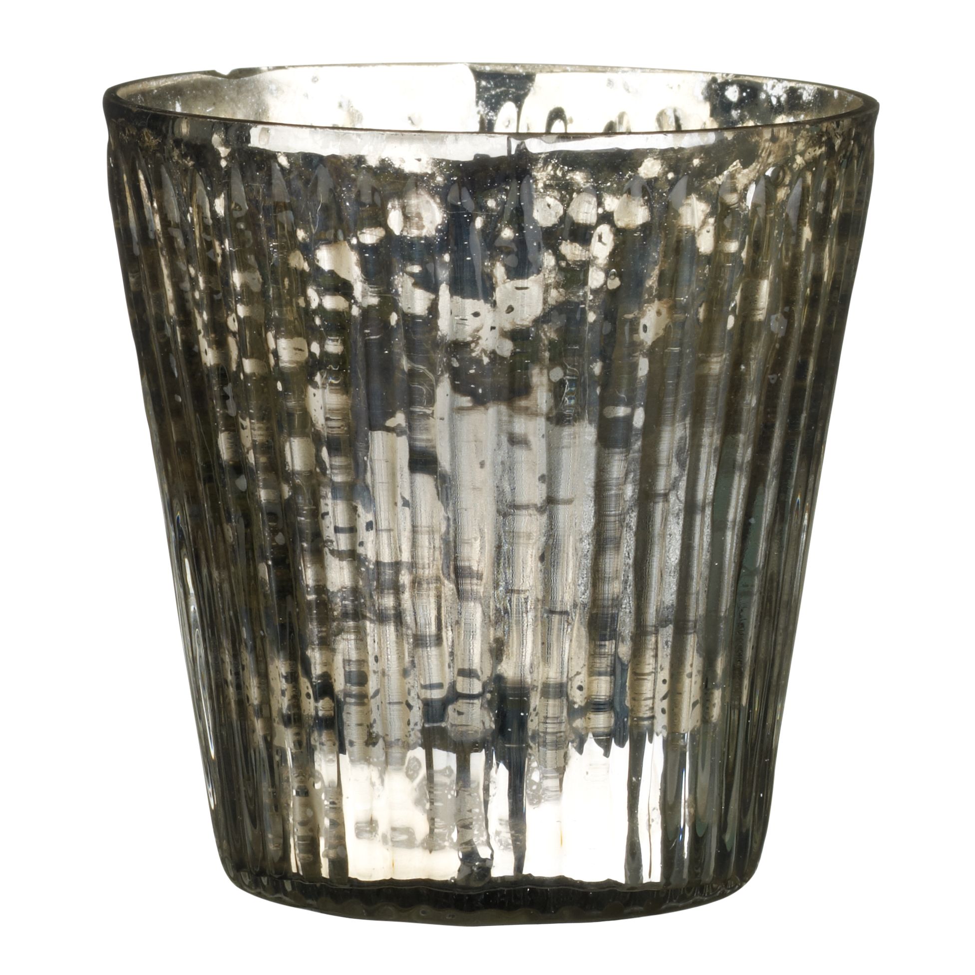 Silvered Glass Tealight Holder