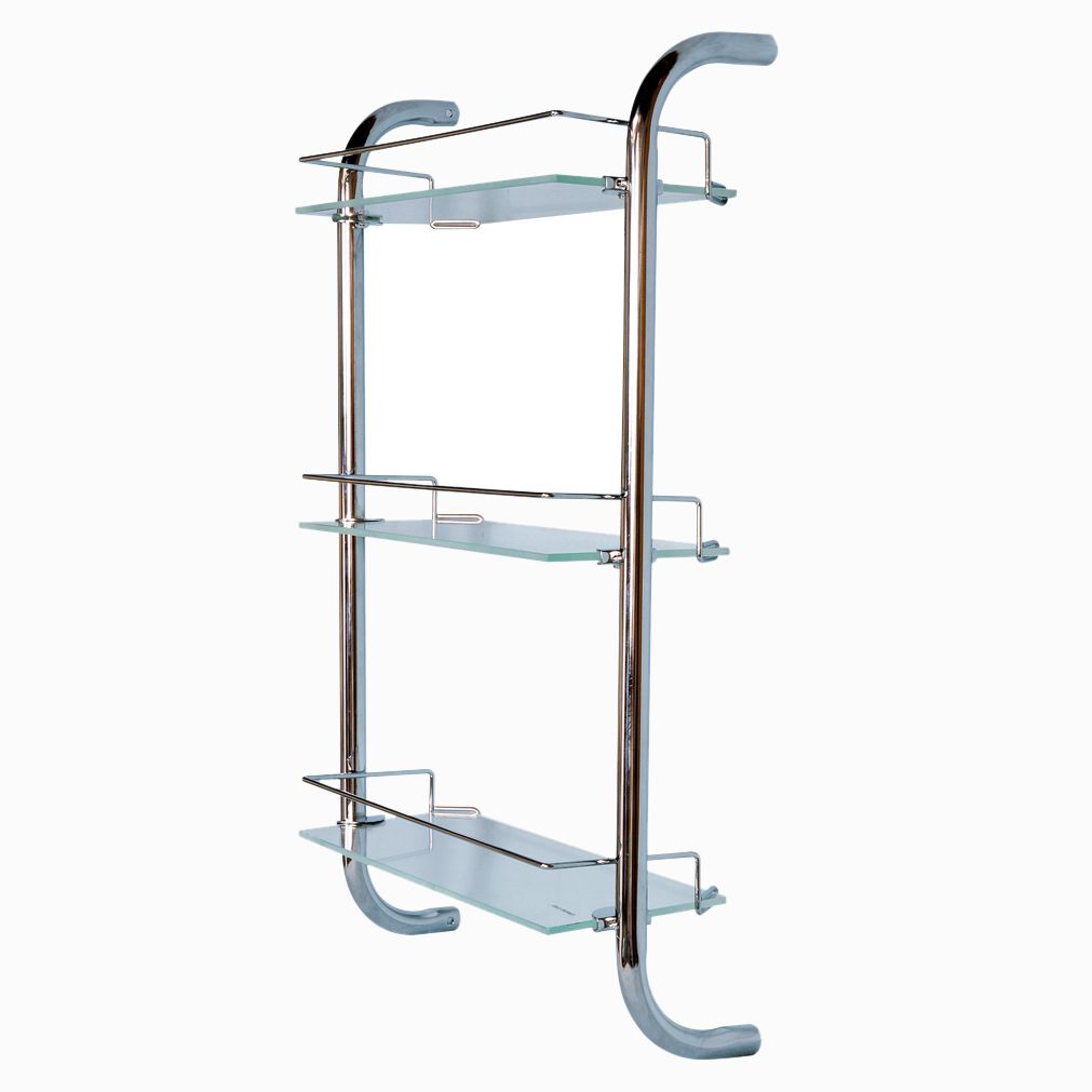 3 Tier Bathroom Shelf Unit Chrome
