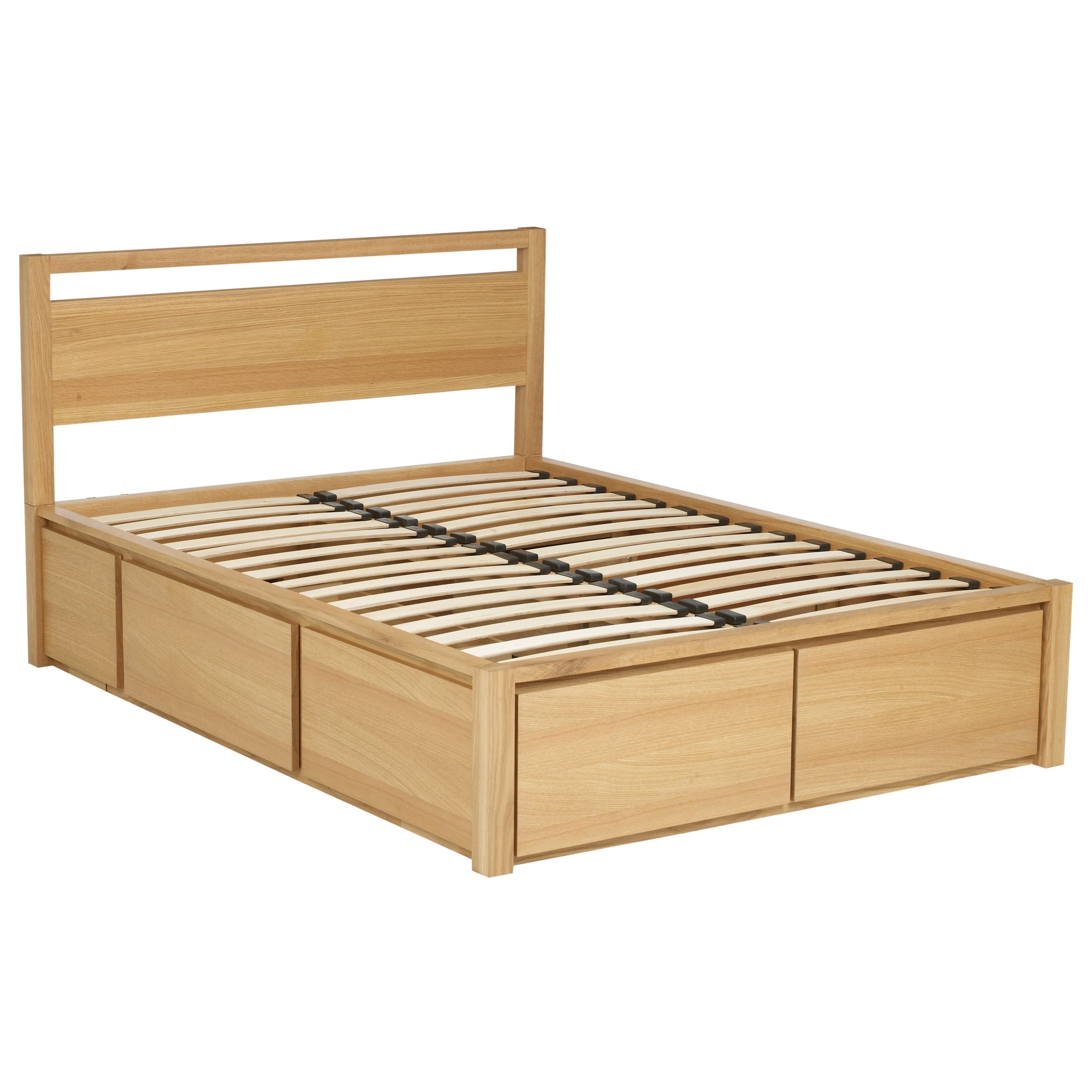 John Lewis Sullivan Oak Storage Bed & Headboard, Double at John Lewis