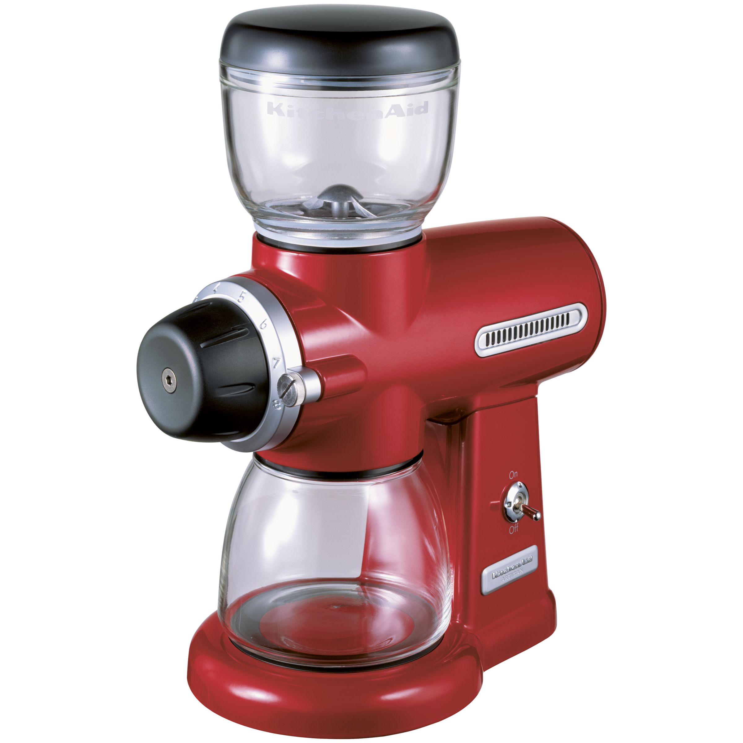 KitchenAid 5KCG100BER Artisan Burr Coffee Grinder, Red at JohnLewis