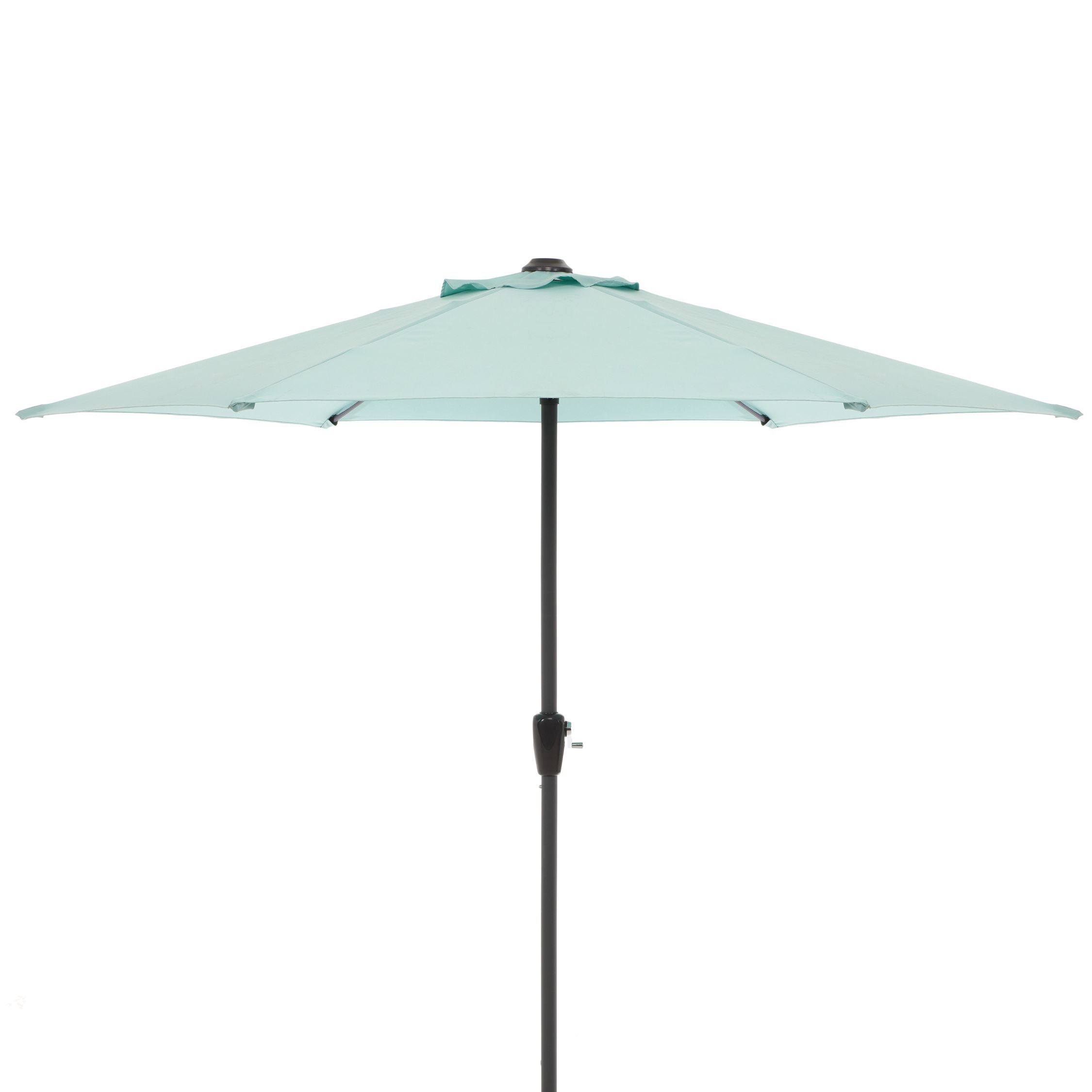 John Lewis Graphite 2.5m Parasol, Pale Kingfisher