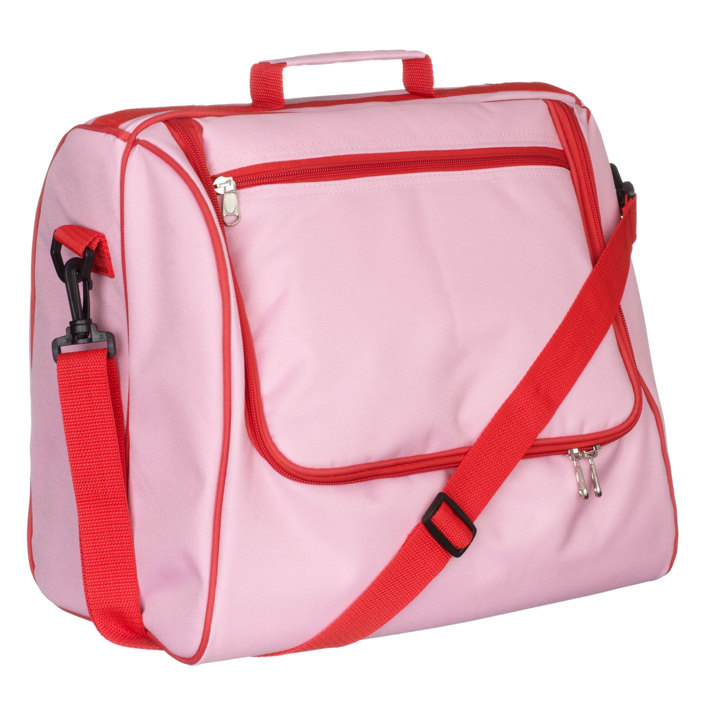 John Lewis 4 Person Picnic Cooler Bag Set, Red/ Pink