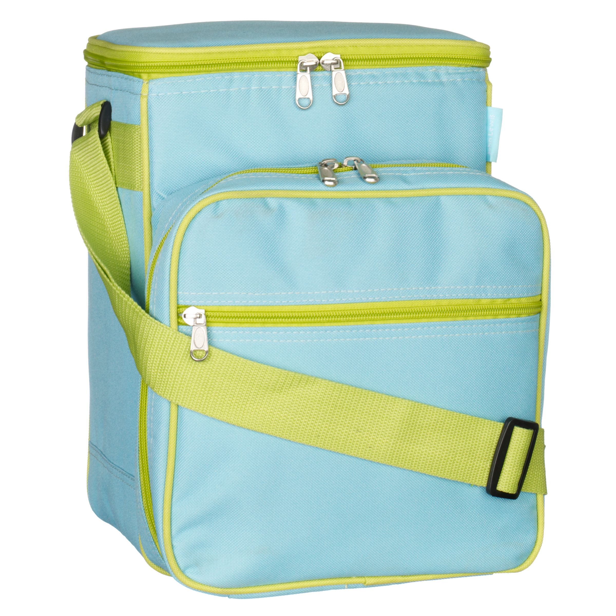 John Lewis 2 Person Picnic Cooler Bag Set, Blue/ Green