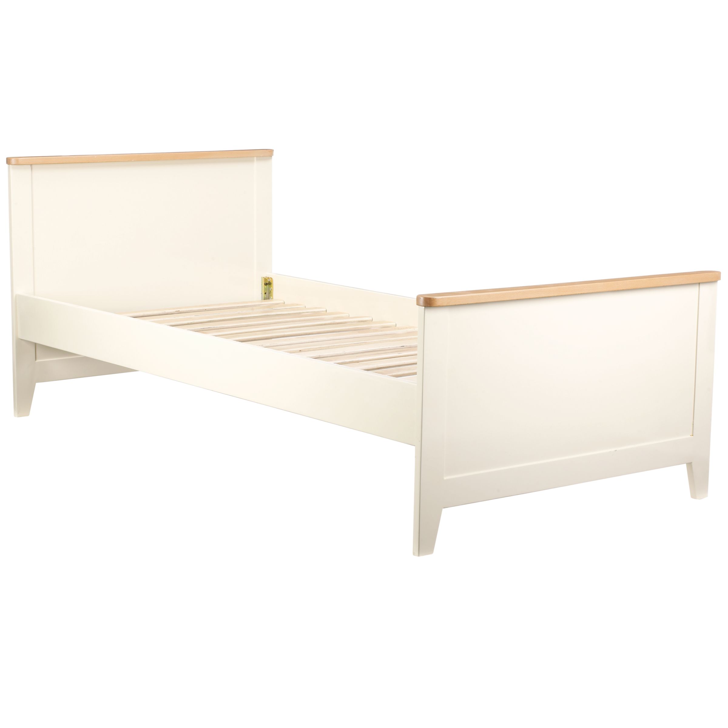 John Lewis Nouveau Single Bedstead, Ivory at John Lewis