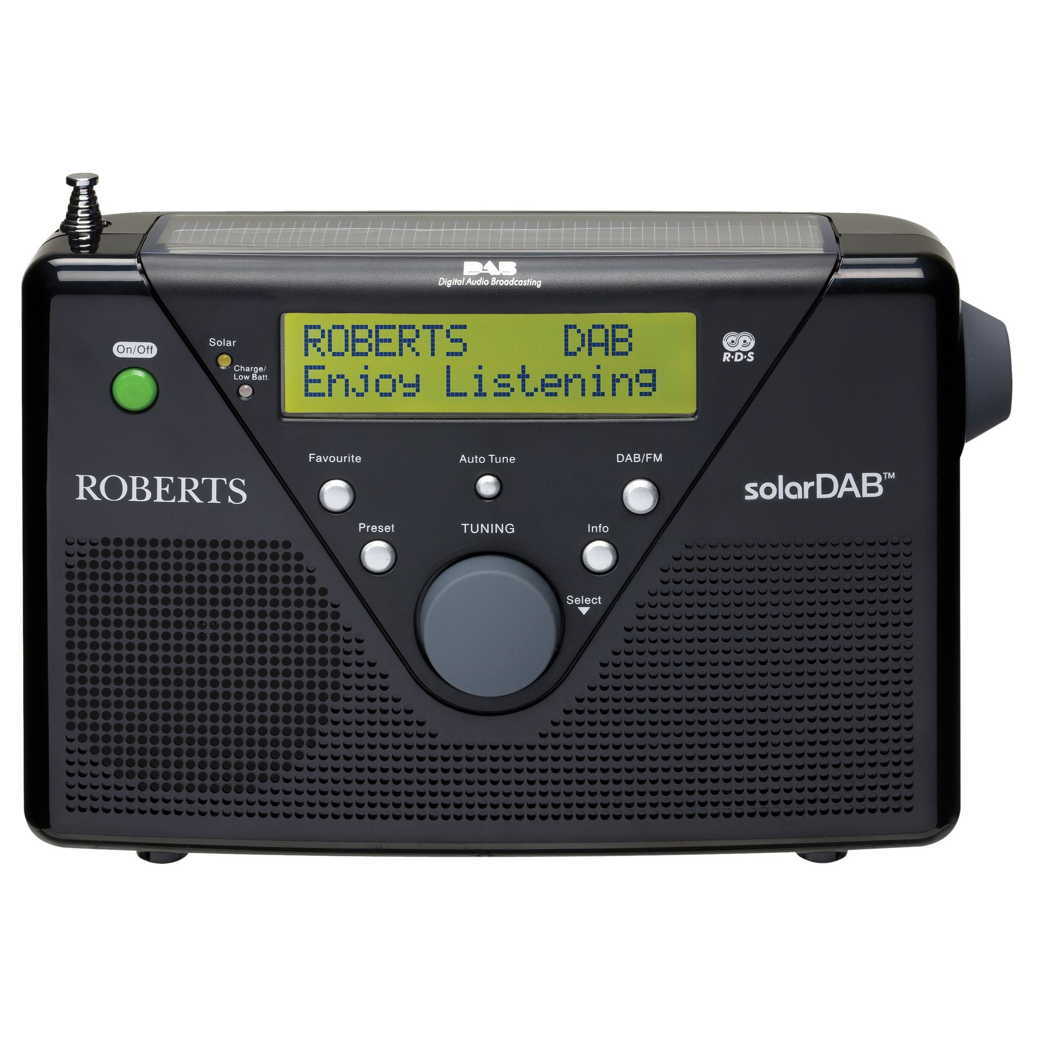 ROBERTS Solar DAB 2 Digital Radio, Black