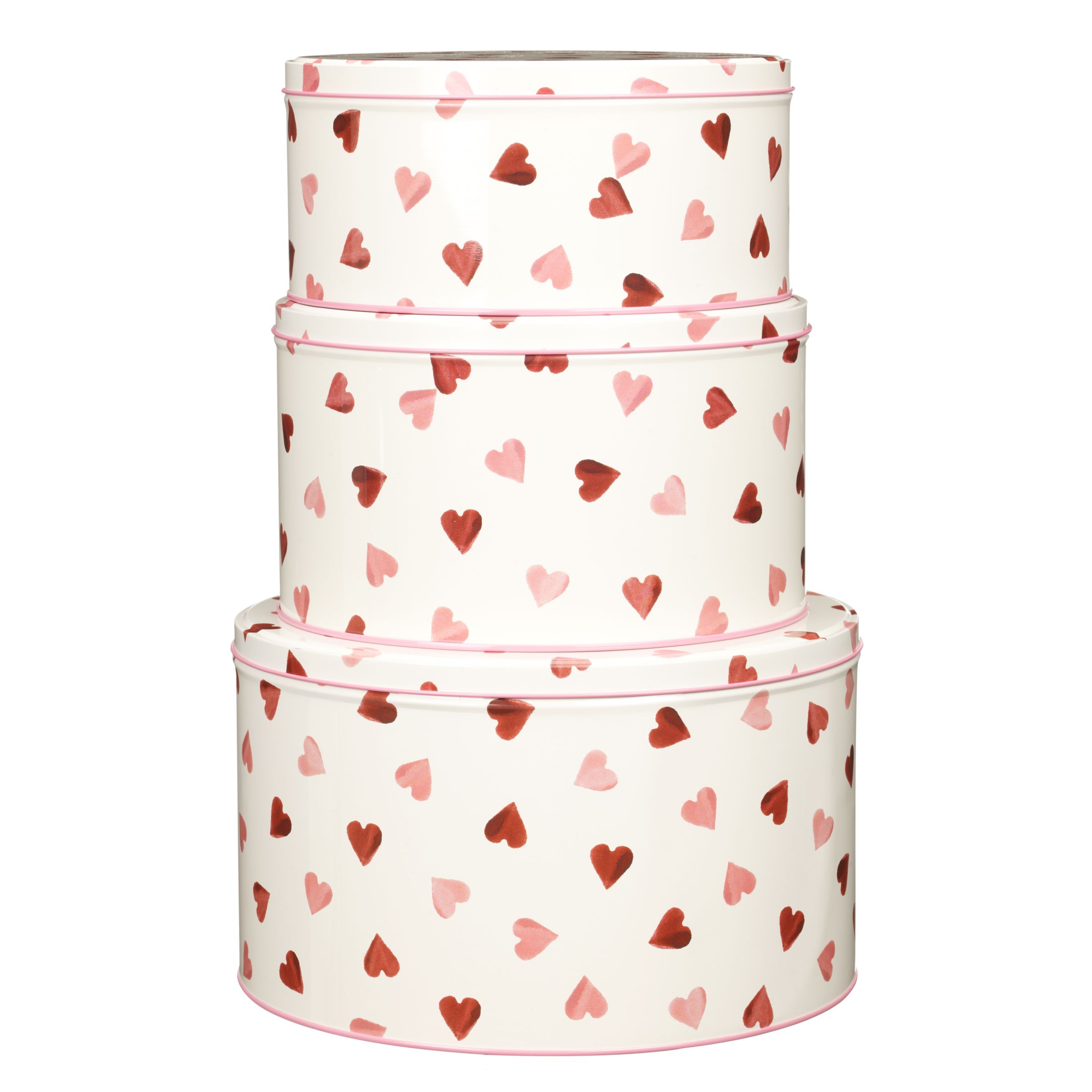Emma Bridgewater Pink Hearts, Set of 3 Cake Tins
