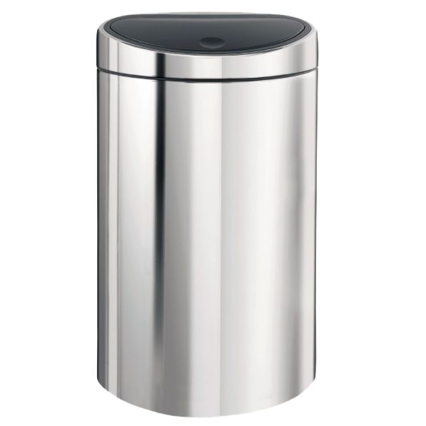 Brabantia Twin Recycling Touch Bin, Matt Steel, 10/23L