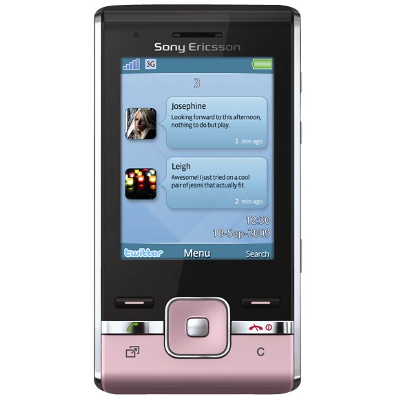 3 Pay As You Go Mobile Phone Sony Ericsson T715 Pink