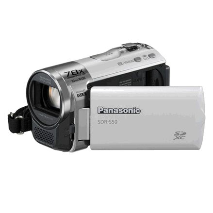 Panasonic SDR-S50EB-W SD Camcorder, White at John Lewis