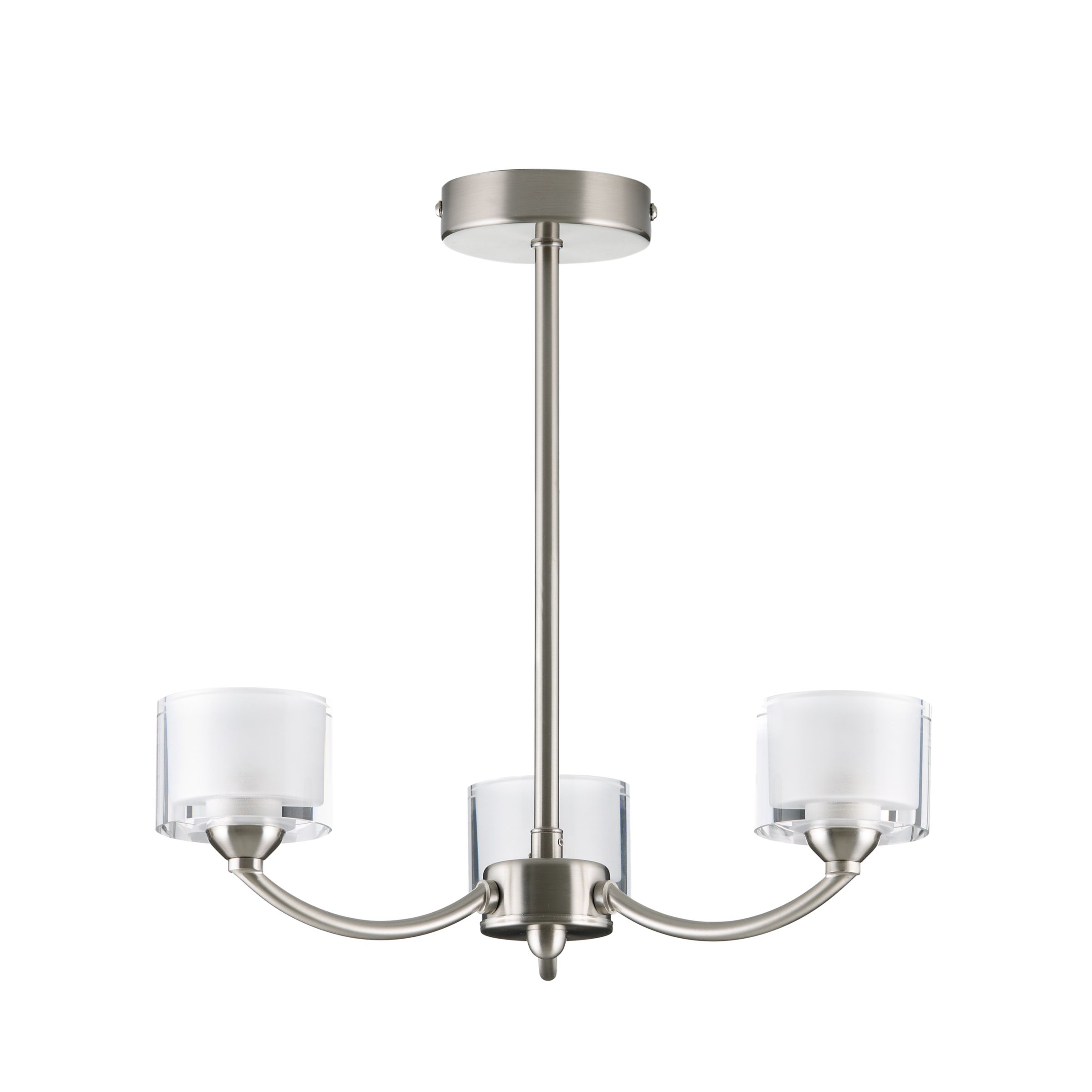 John Lewis Paige Ceiling Light, 3 Arm, Satin