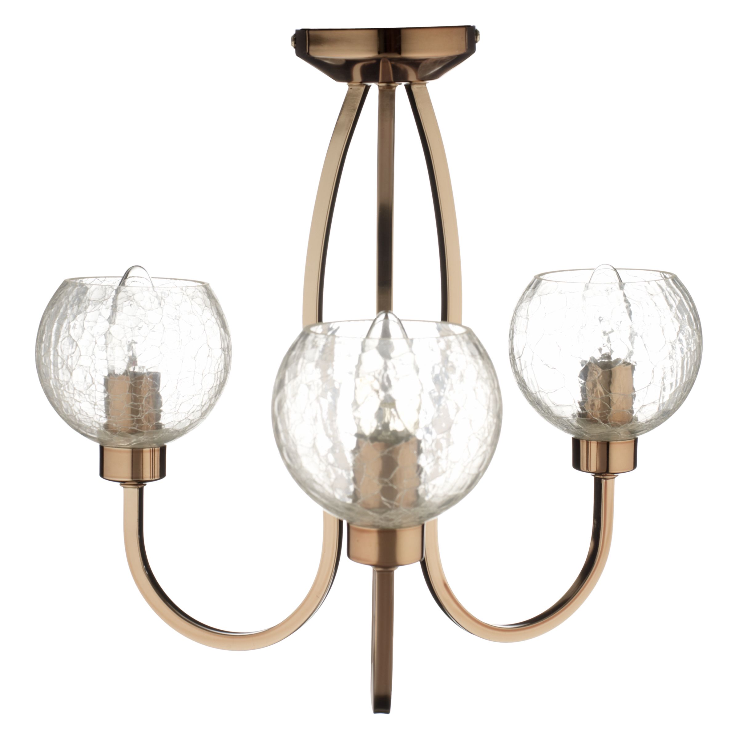 John Lewis Tirenzo Ceiling Light, Bronze, 3 Arm