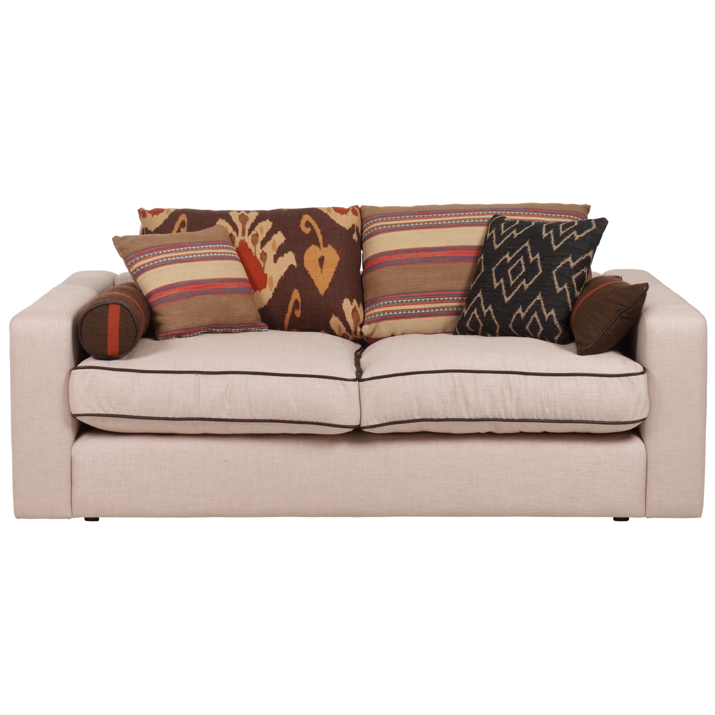 John Lewis Casablanca Medium Sofa, Cream / Black at JohnLewis