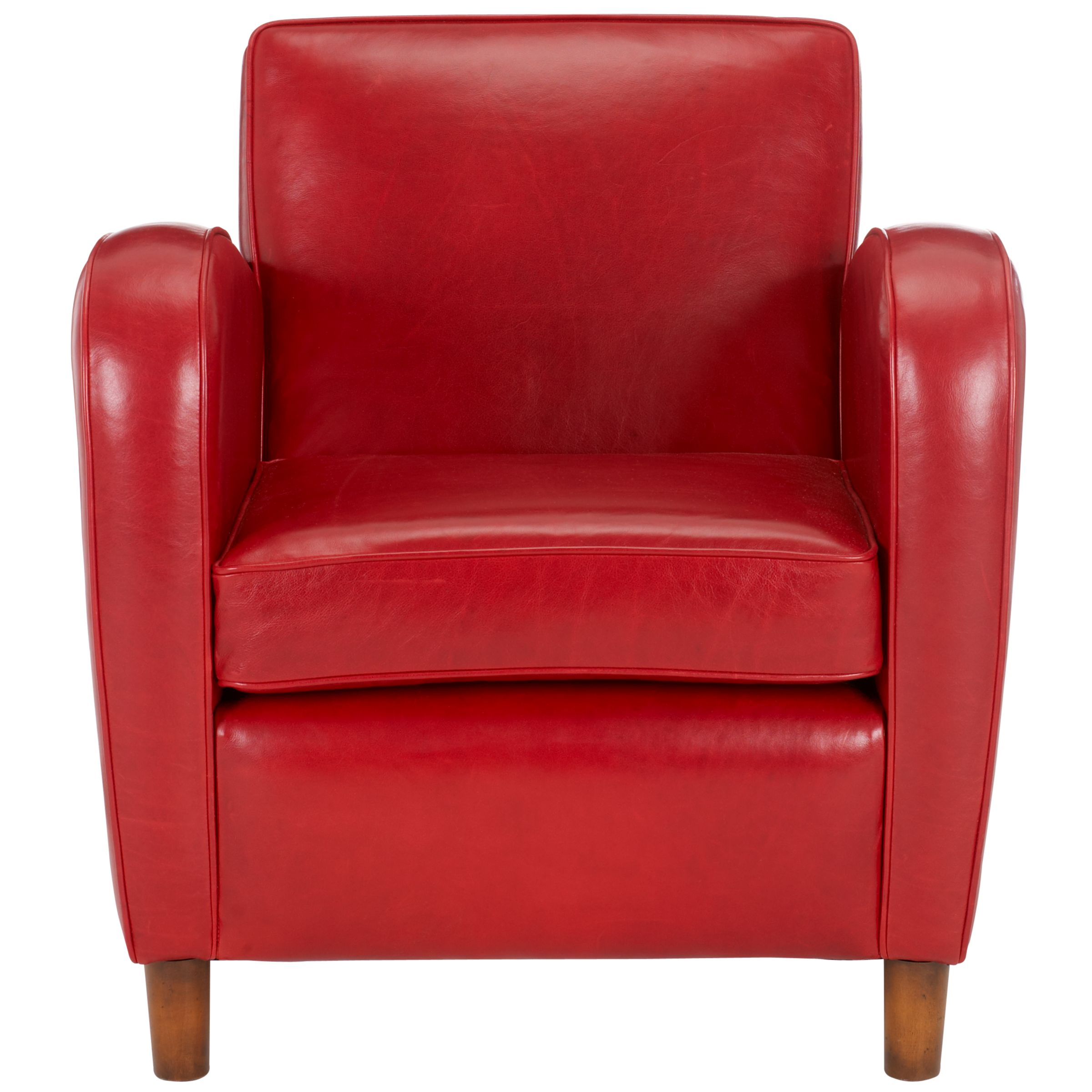 John Lewis Odeon Leather Chair, Artisano Red Hide at JohnLewis