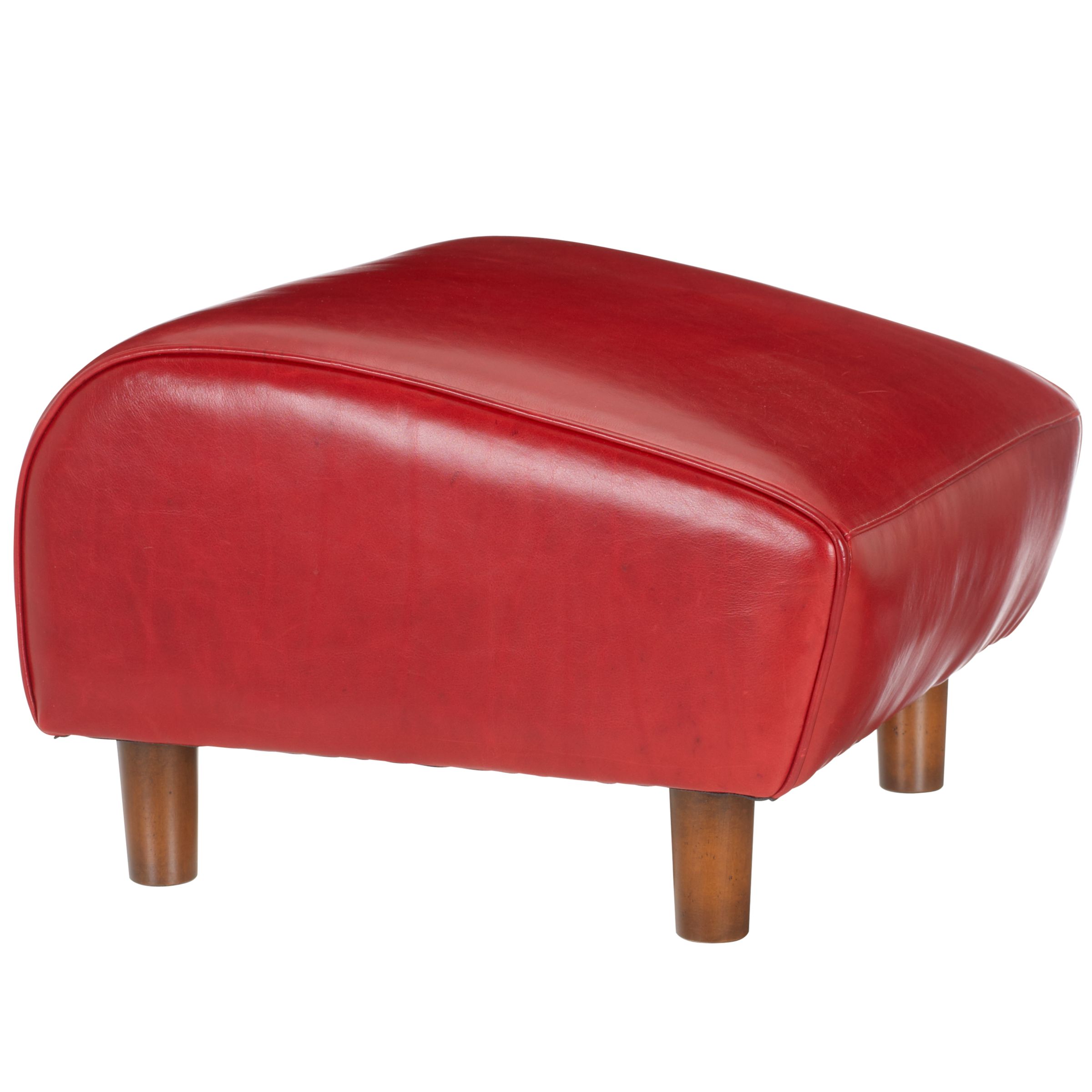 John Lewis Odeon Footstool, Red at John Lewis