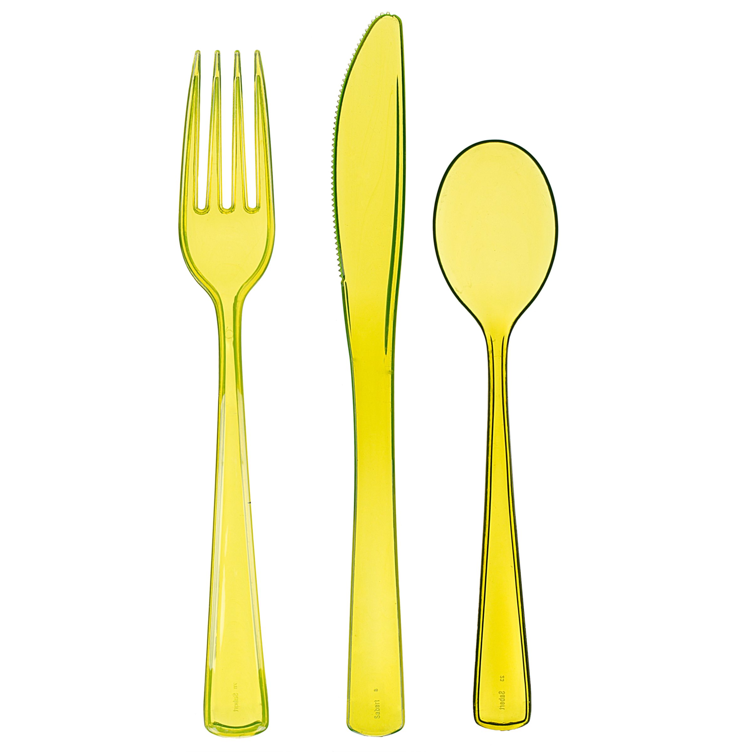 Mozaik Plastic Cutlery Set, Green,18 Pieces