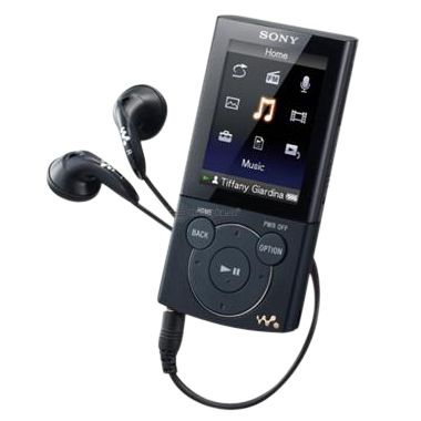 Sony NWZE-444B MP3 Walkman, Black, 8GB