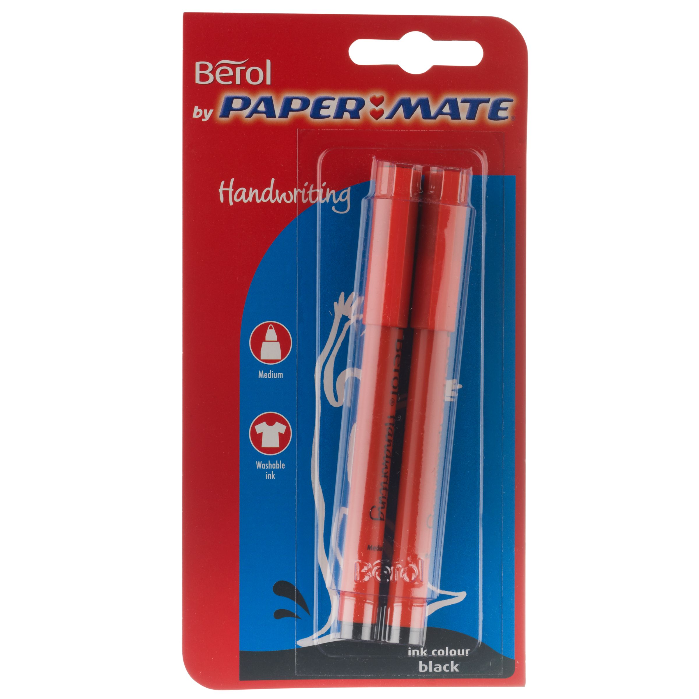Berol Handwriting Pen Pack of 2 Black
