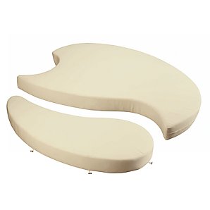 Barlow Tyrie Dune Day Bed Seat & Footstool Cushion Set, White Sands