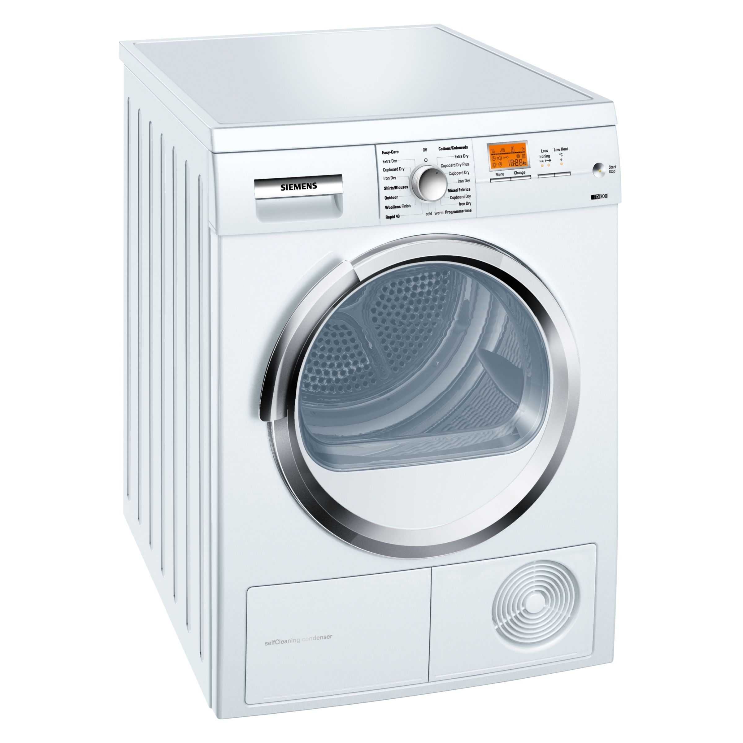 Siemens WT46W566GB Condenser Tumble Dryer, White at John Lewis