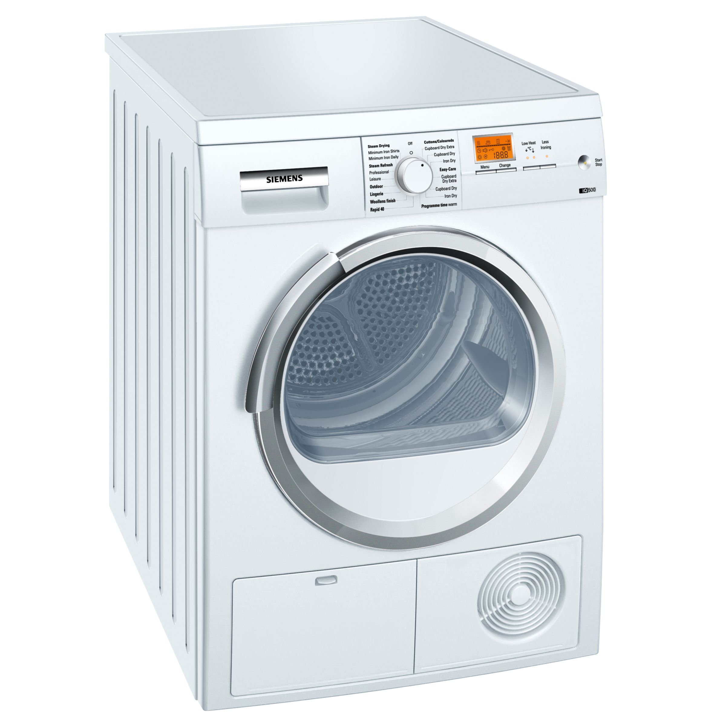 Siemens WT46S596GB Condenser Tumble Dryer, White at John Lewis