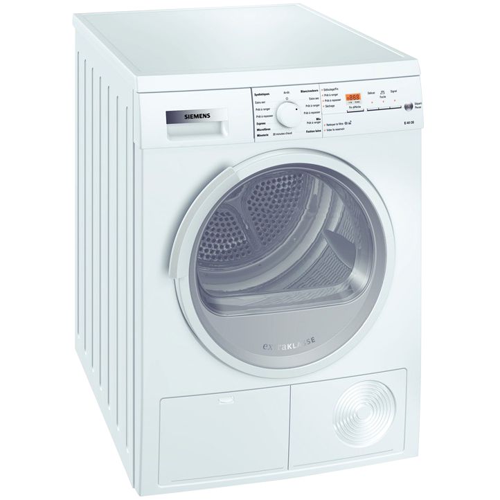 Siemens WT46E384GB Sensor Condenser Tumble Dryer, White at John Lewis