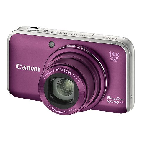 Canon Powershot SX210 IS Digital Camera, Purple at John Lewis
