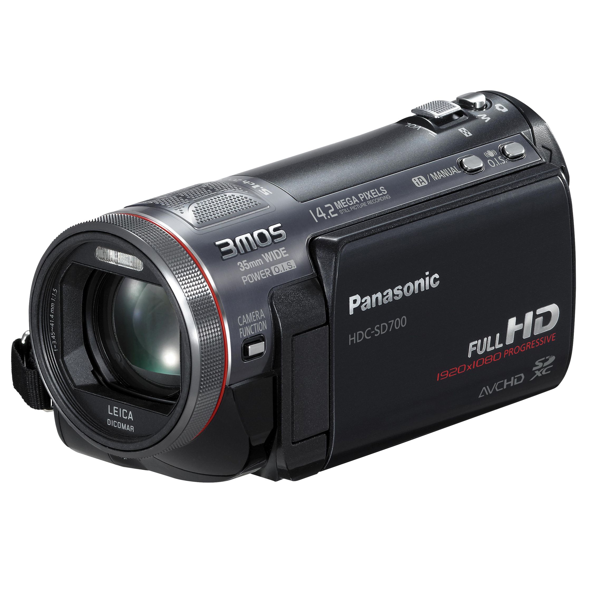Panasonic HDC-SD700EB-K High Definition SD Camcorder, Black at John Lewis