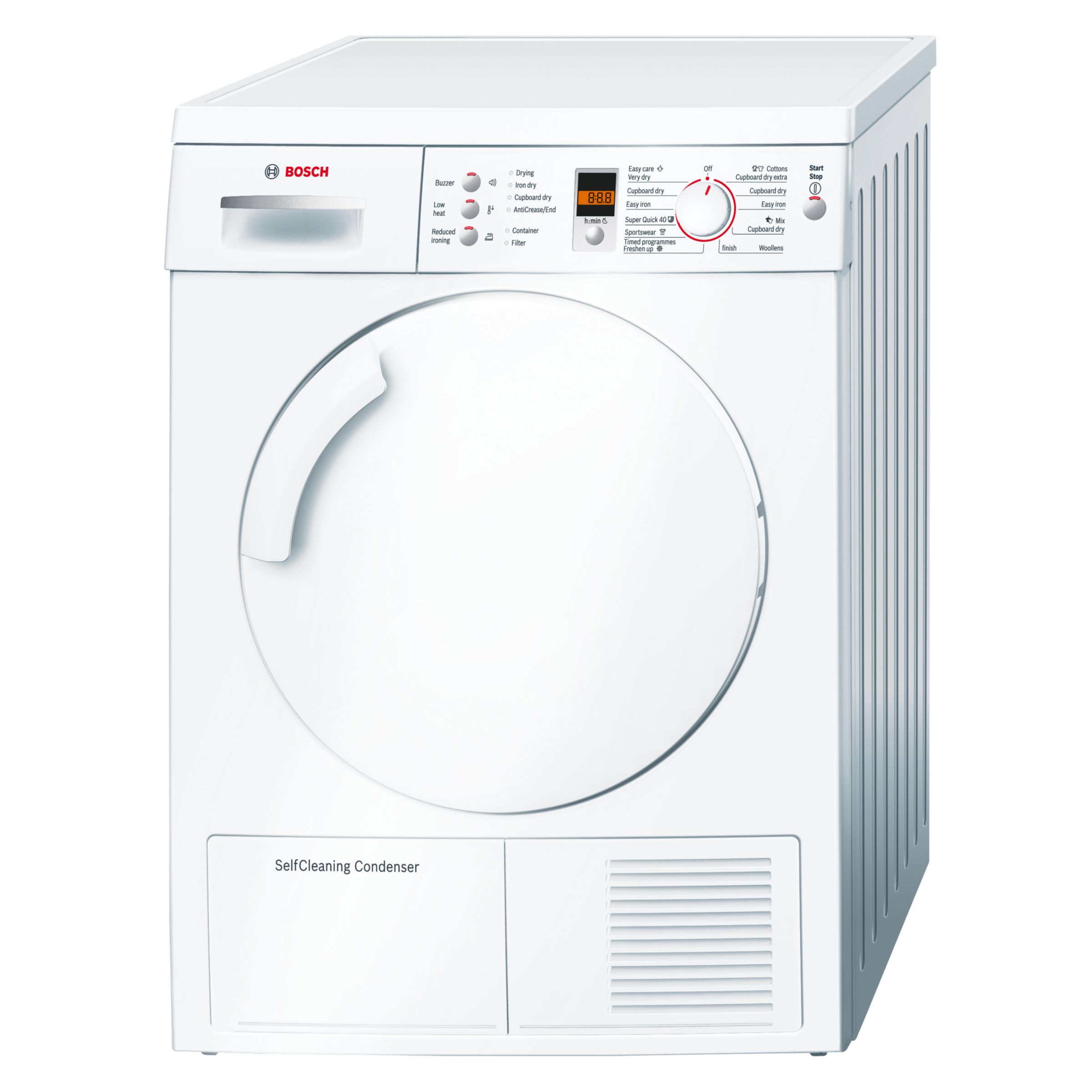 Bosch Exxcel WTW84360 Sensor Condenser Tumble Dryer, White at John Lewis