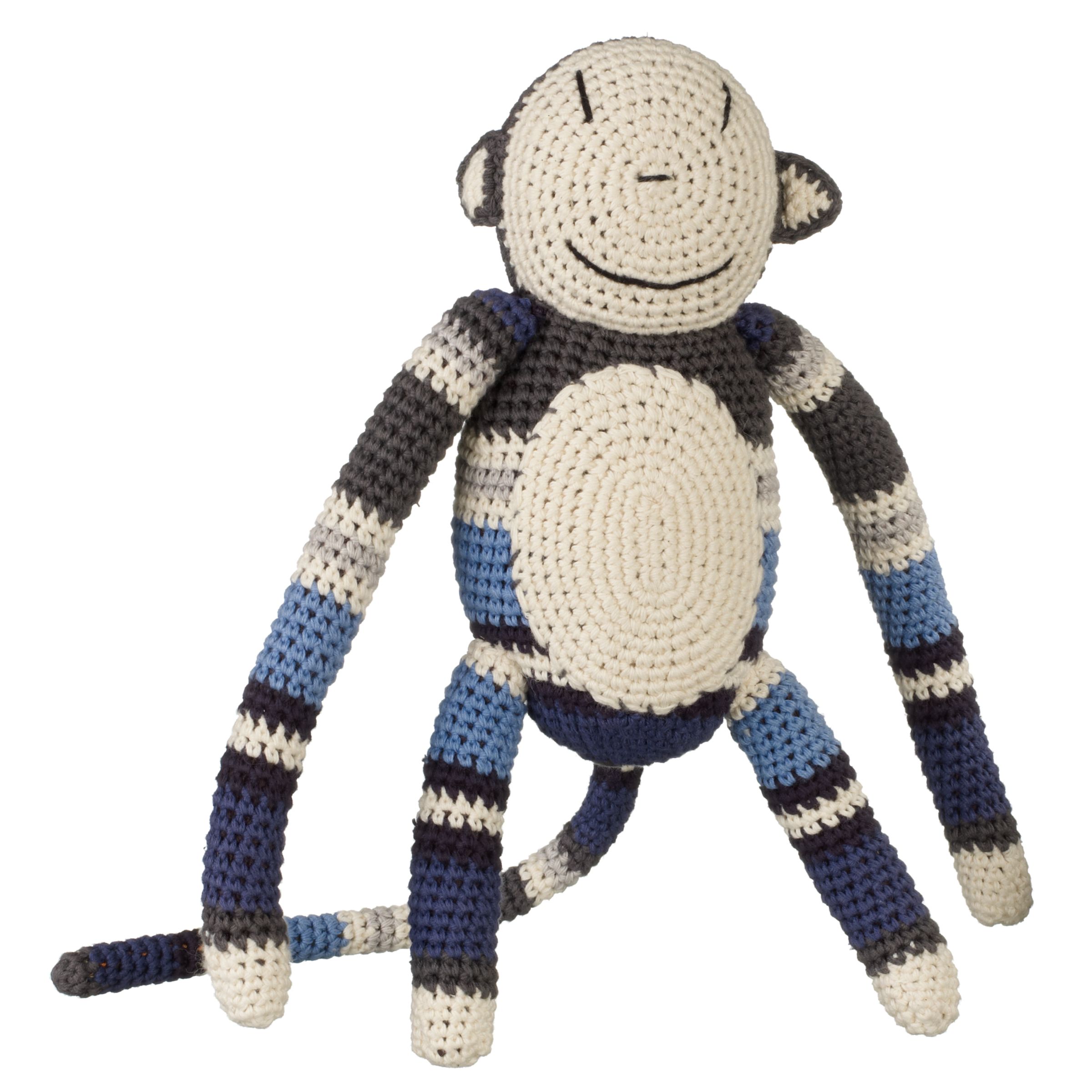 Anne Claire Petit Knitted Monkey Summer Stripe Blue